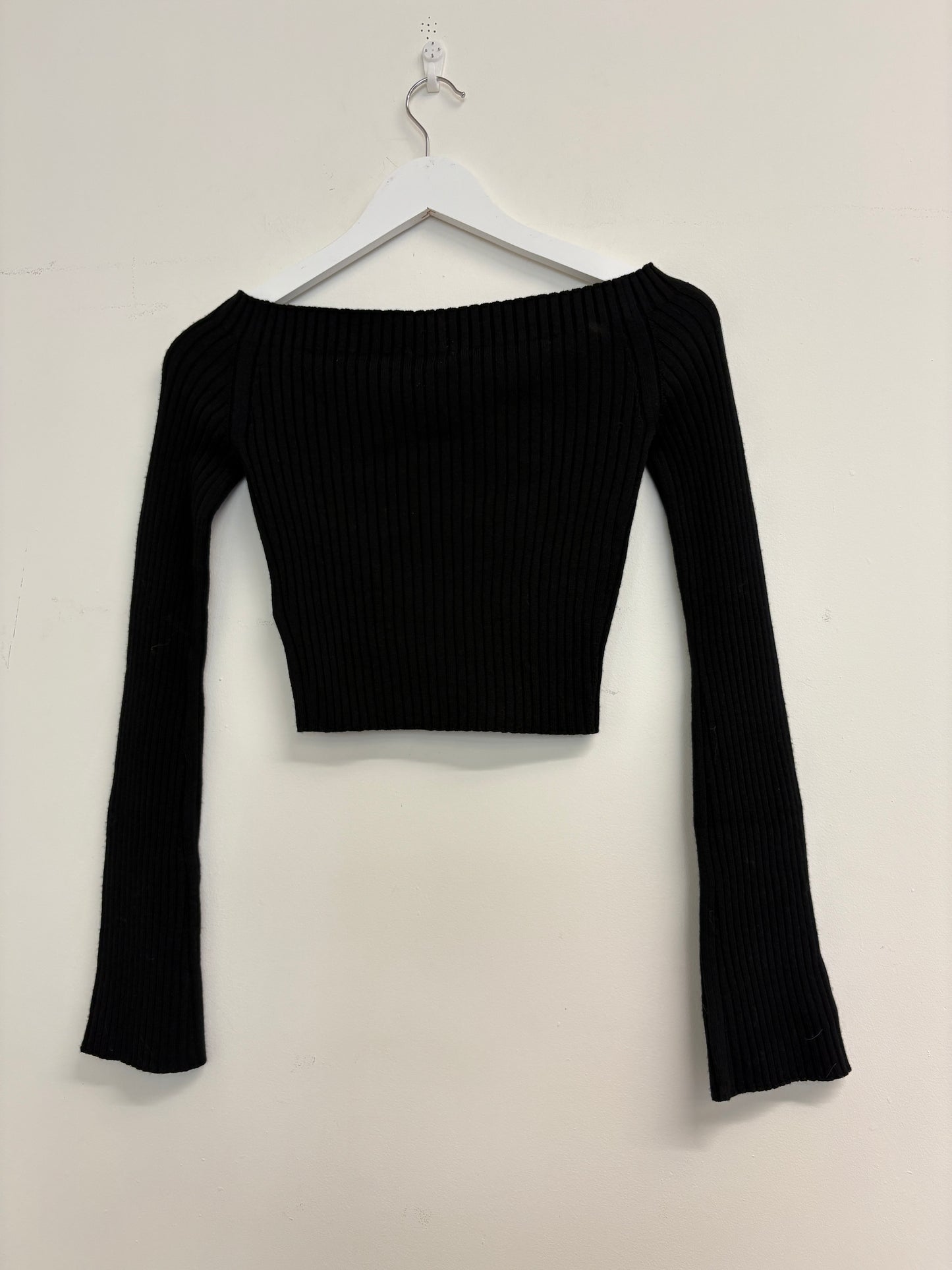 Chloe Black Off Shoulder Knit Top (pre-owned)