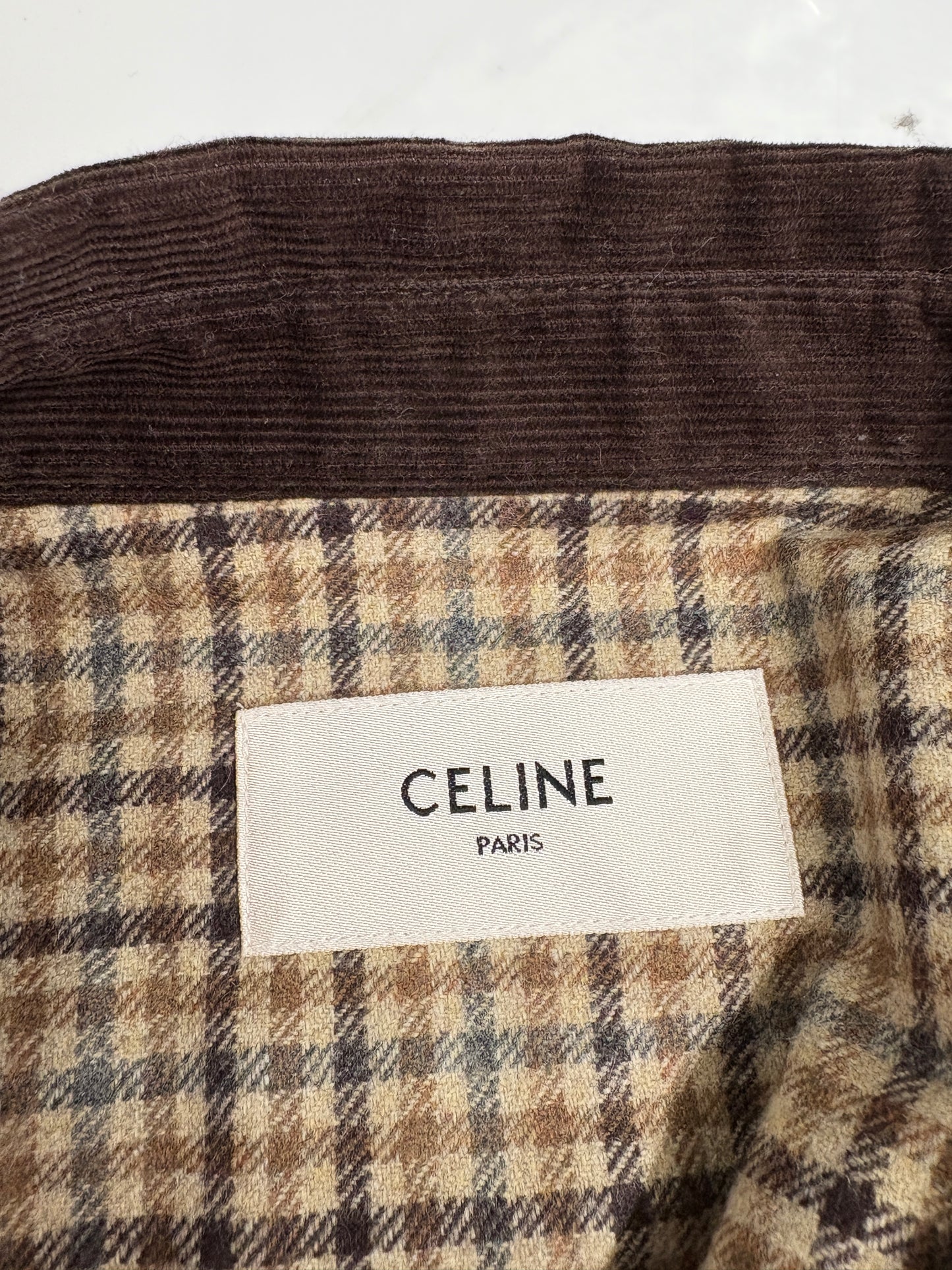 Celine Green Waxed Jacket With Gold Buttons (pre-owned)