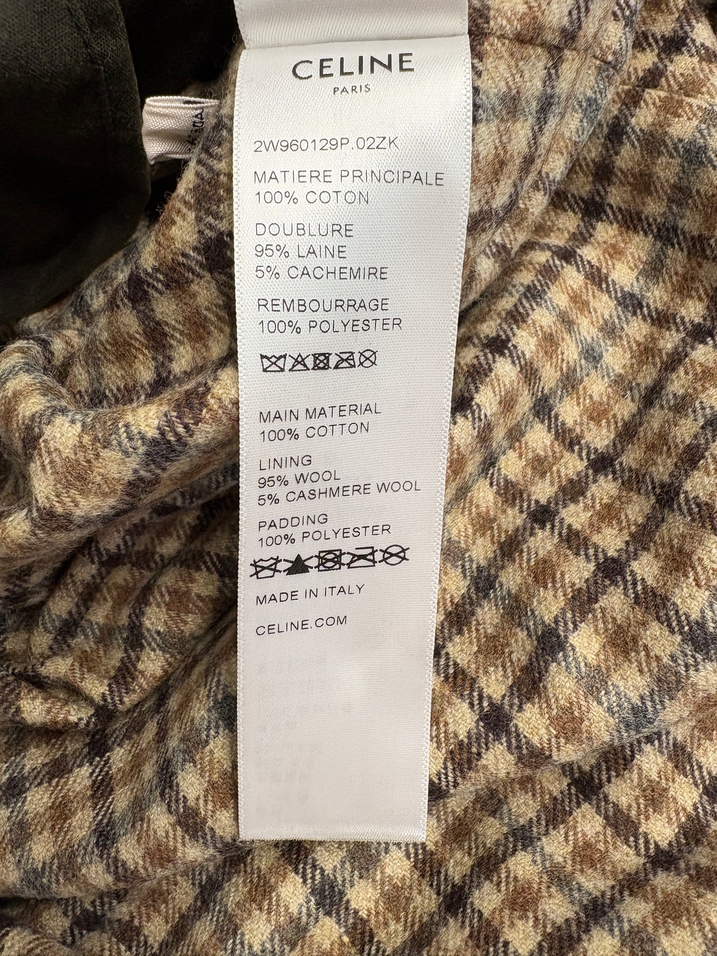 Celine Green Waxed Jacket With Gold Buttons (pre-owned)