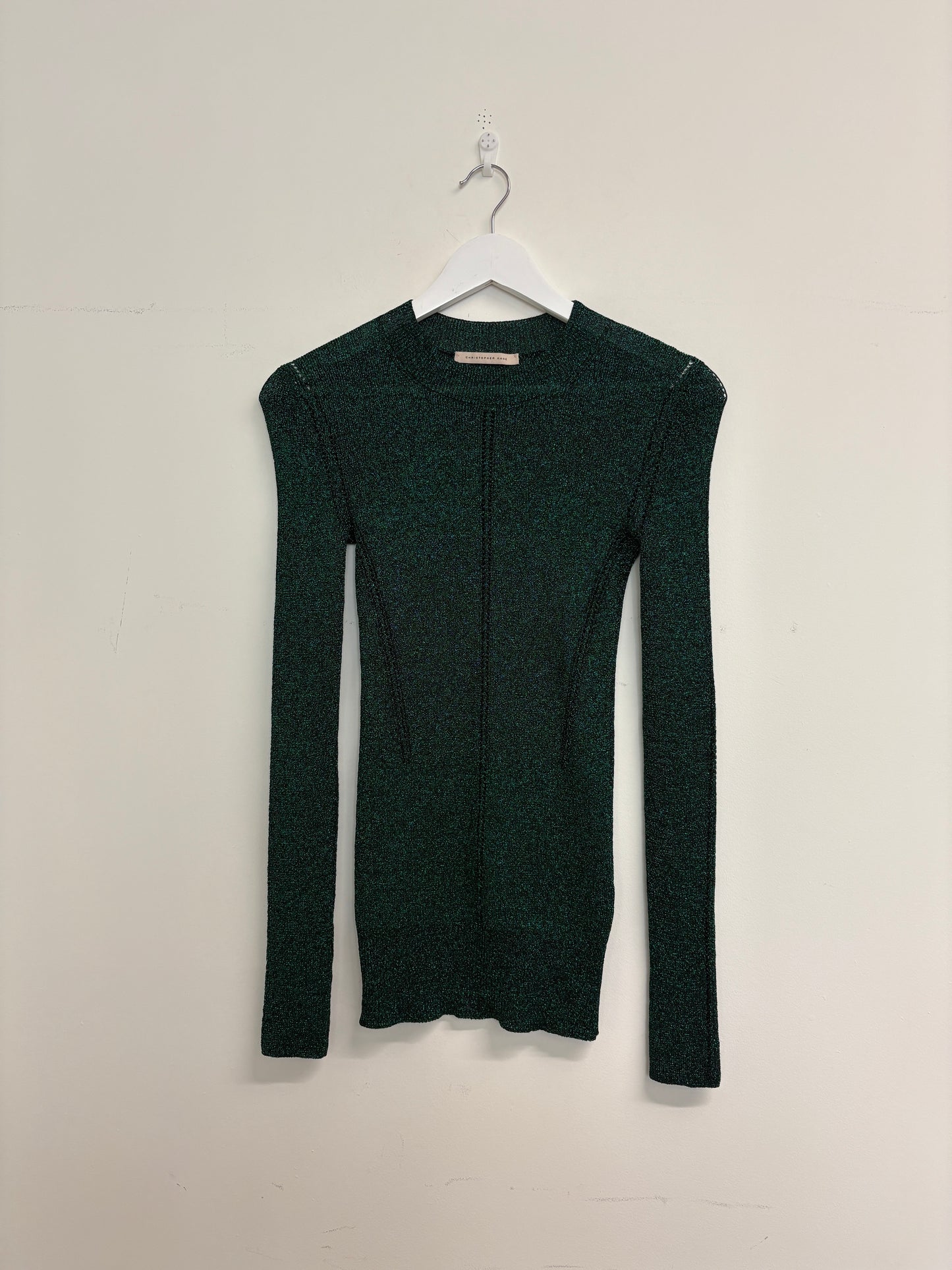 Christopher Kane Green Sparkly Fine Knit Jumper (pre-owned)