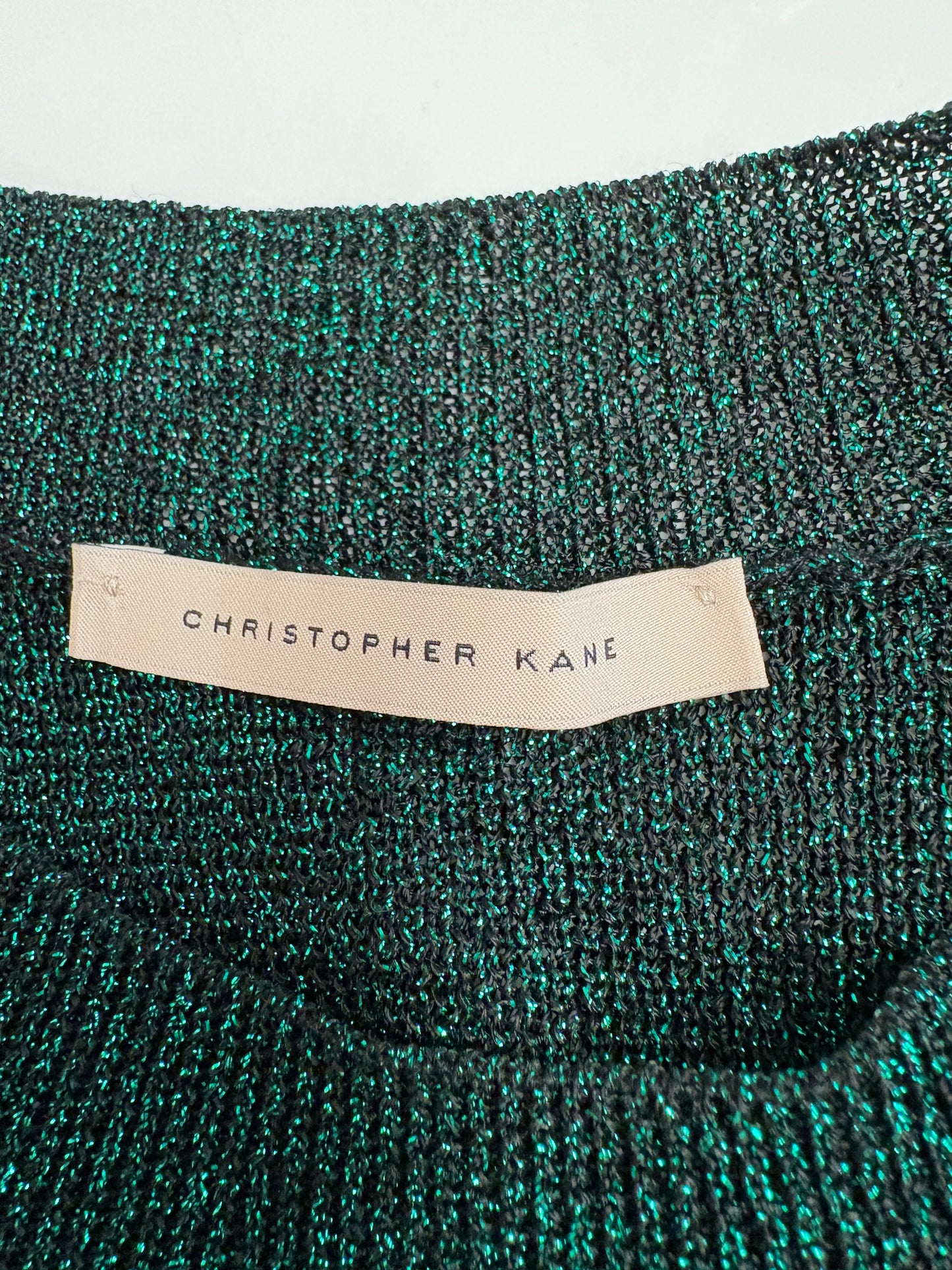 Christopher Kane Green Sparkly Fine Knit Jumper (pre-owned)