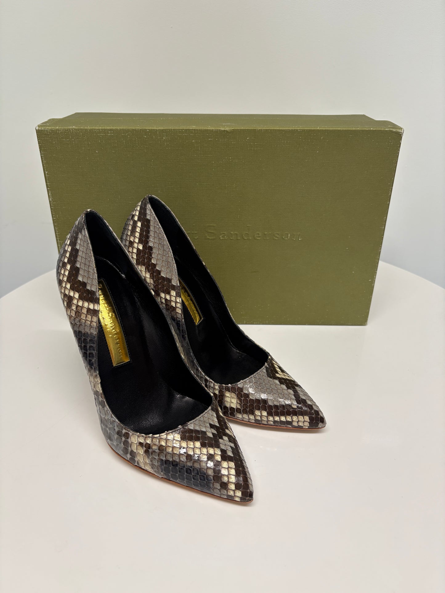 Rupert Sanderson Python Elba Heeled Pumps (pre-owned)