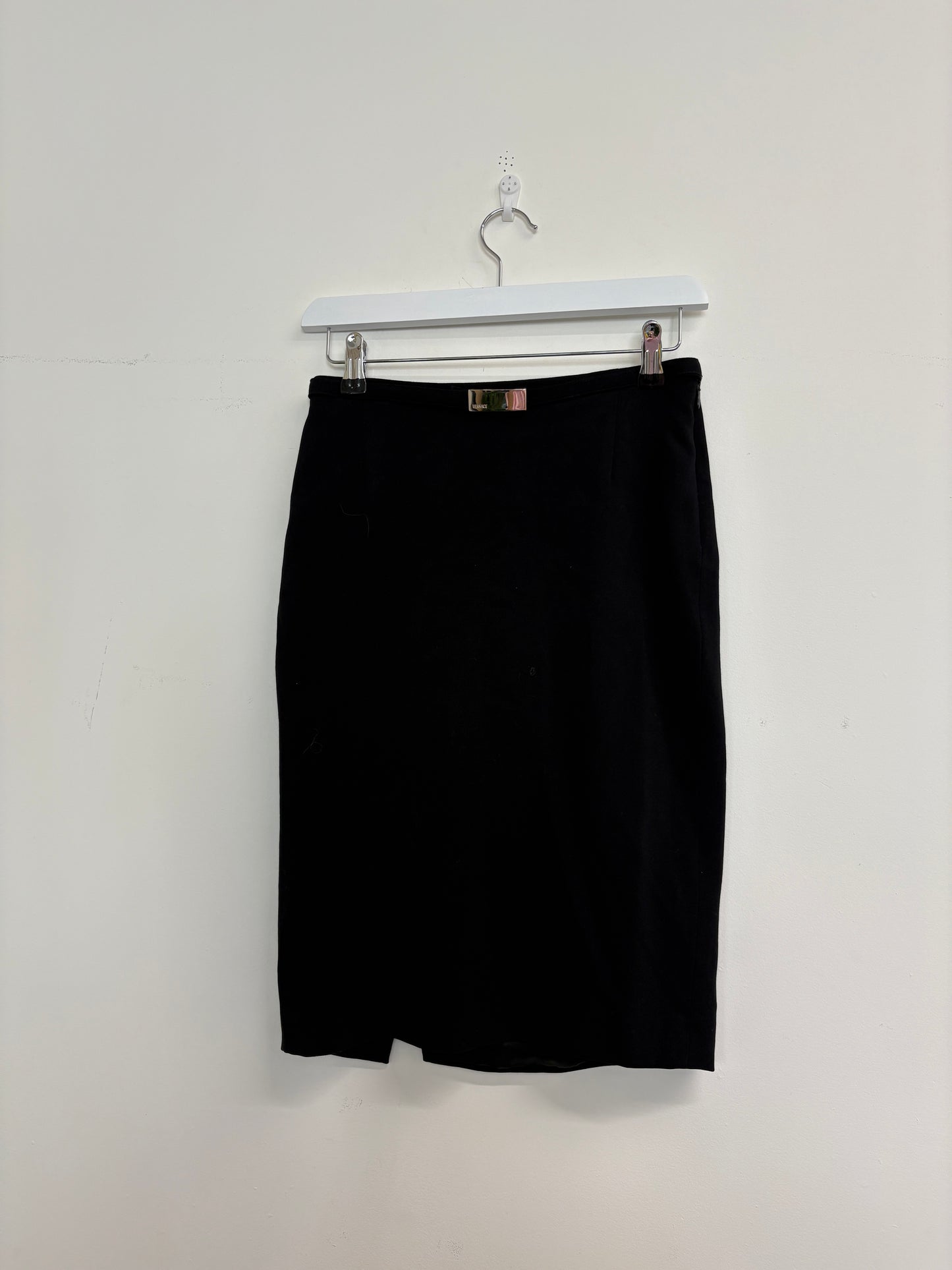 Gianni Versace Black Wool Blazer And Skirt Suit (pre-owned)