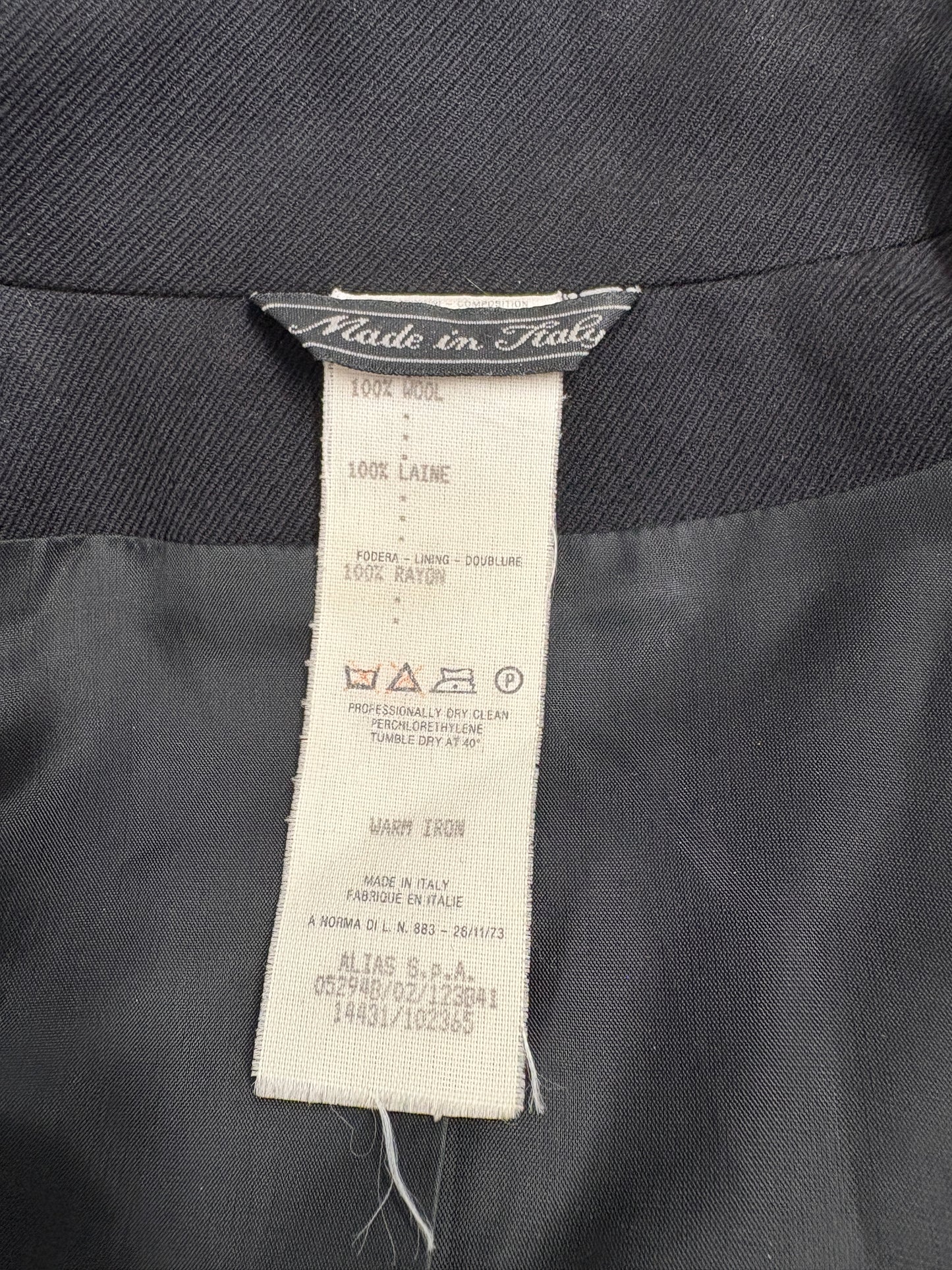Gianni Versace Black Wool Blazer And Skirt Suit (pre-owned)