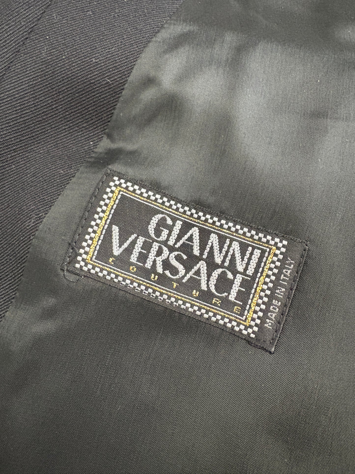 Gianni Versace Black Wool Blazer And Skirt Suit (pre-owned)