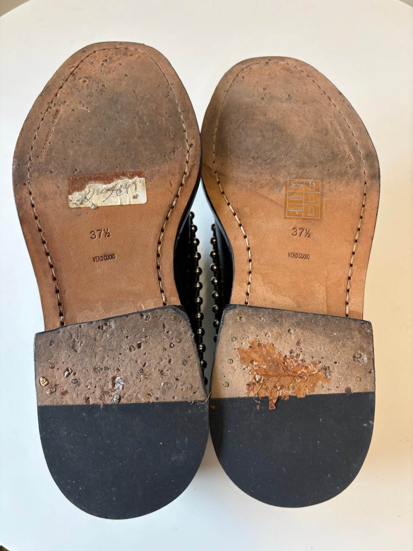 Alexander Wang Wendie Black Leather Studded Oxford Shoes