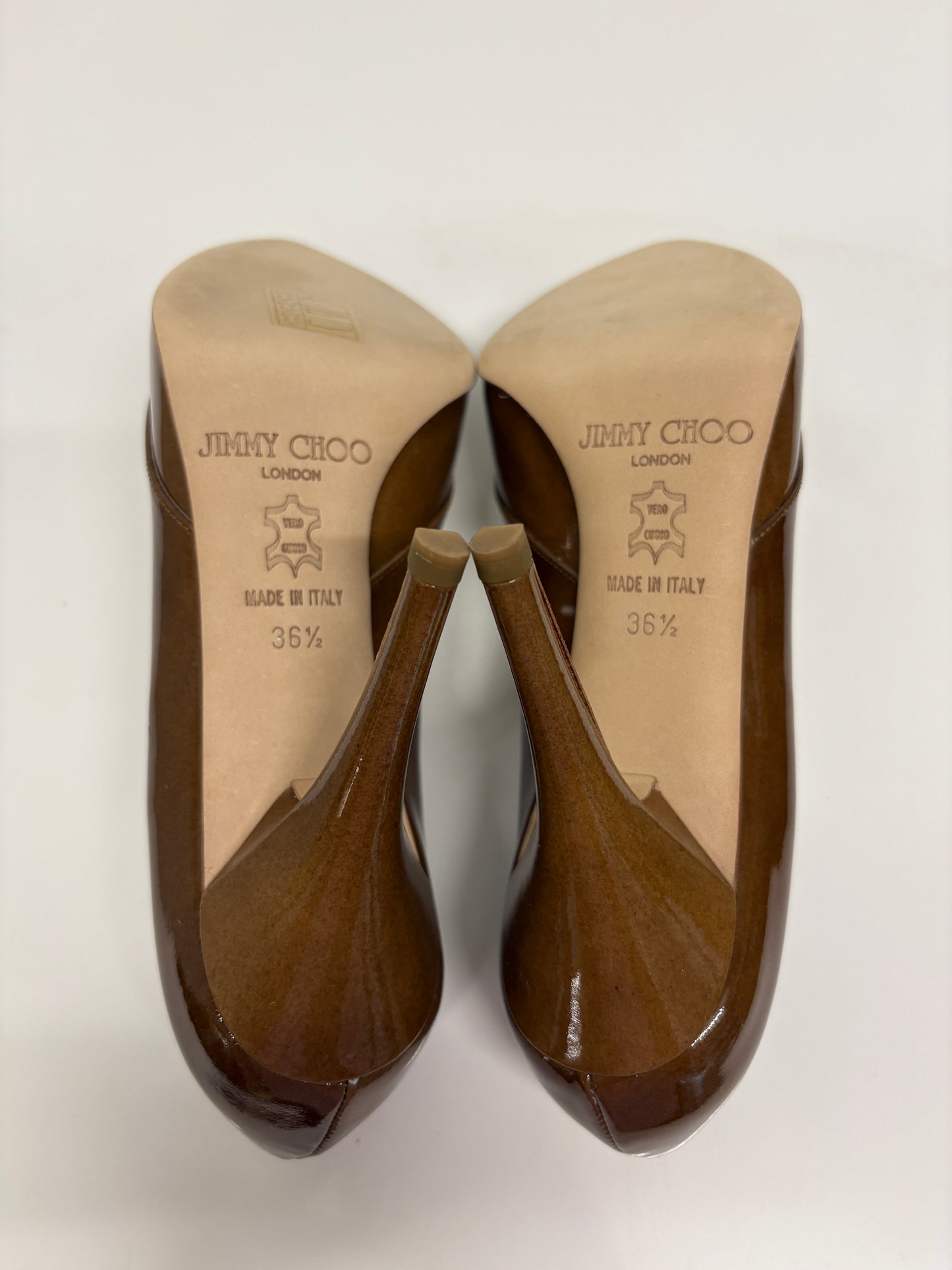 Jimmy Choo Loren Cigar Patent Leather Pumps (pre-owned)