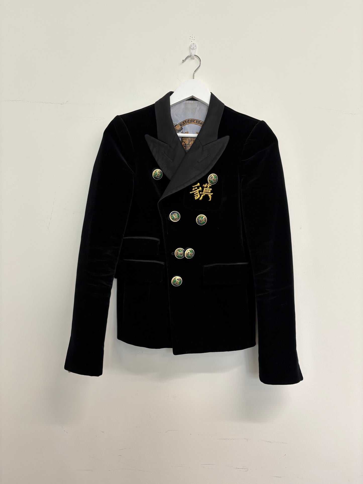 Balenciaga Black Velvet Double Breasted Blazer (pre-owned)