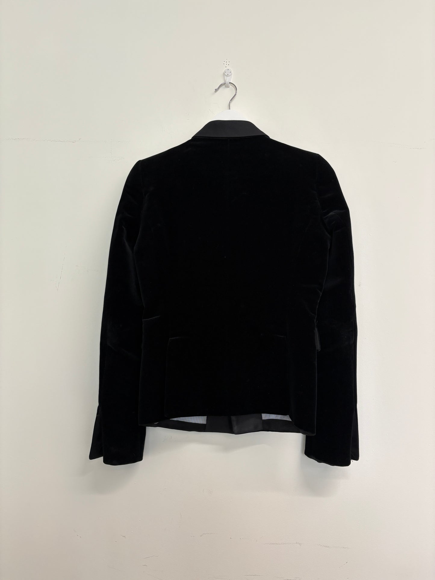 Balenciaga Black Velvet Double Breasted Blazer (pre-owned)
