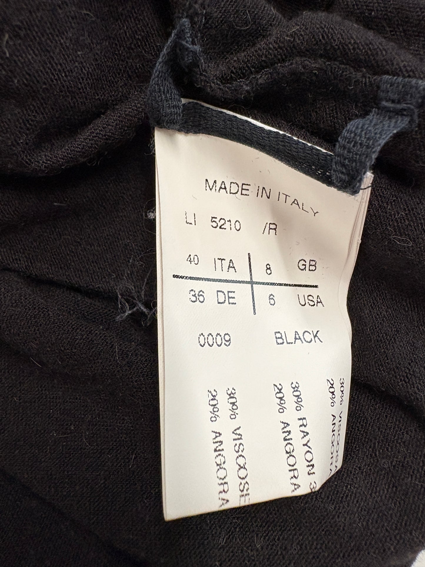 Rick Owens Lilies Black Cowl Neck Fine Knit Top (pre-owned)