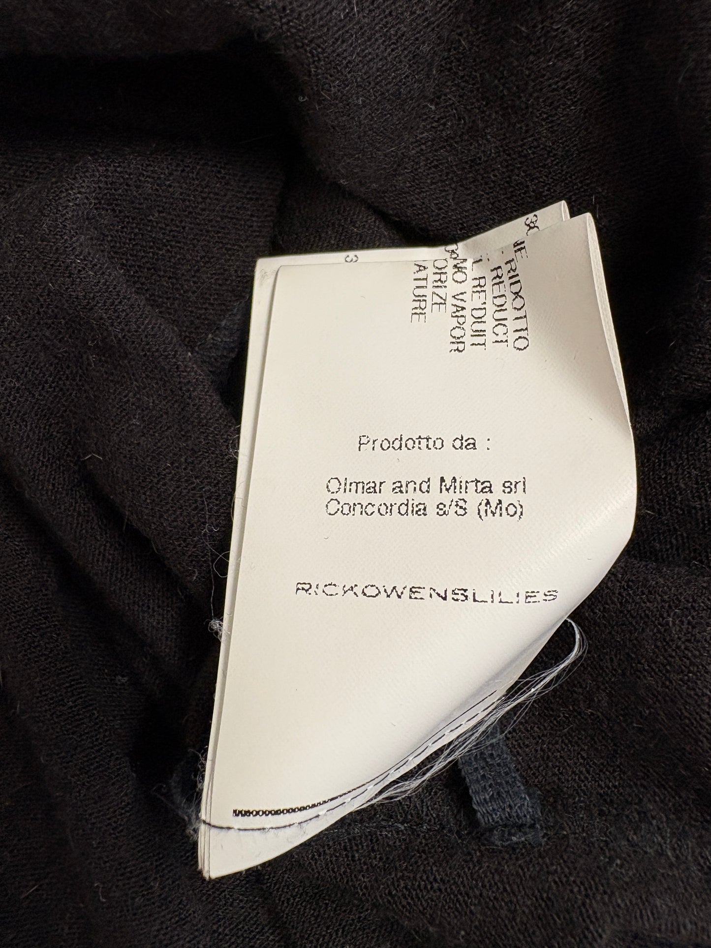 Rick Owens Lilies Black Cowl Neck Fine Knit Top (pre-owned)