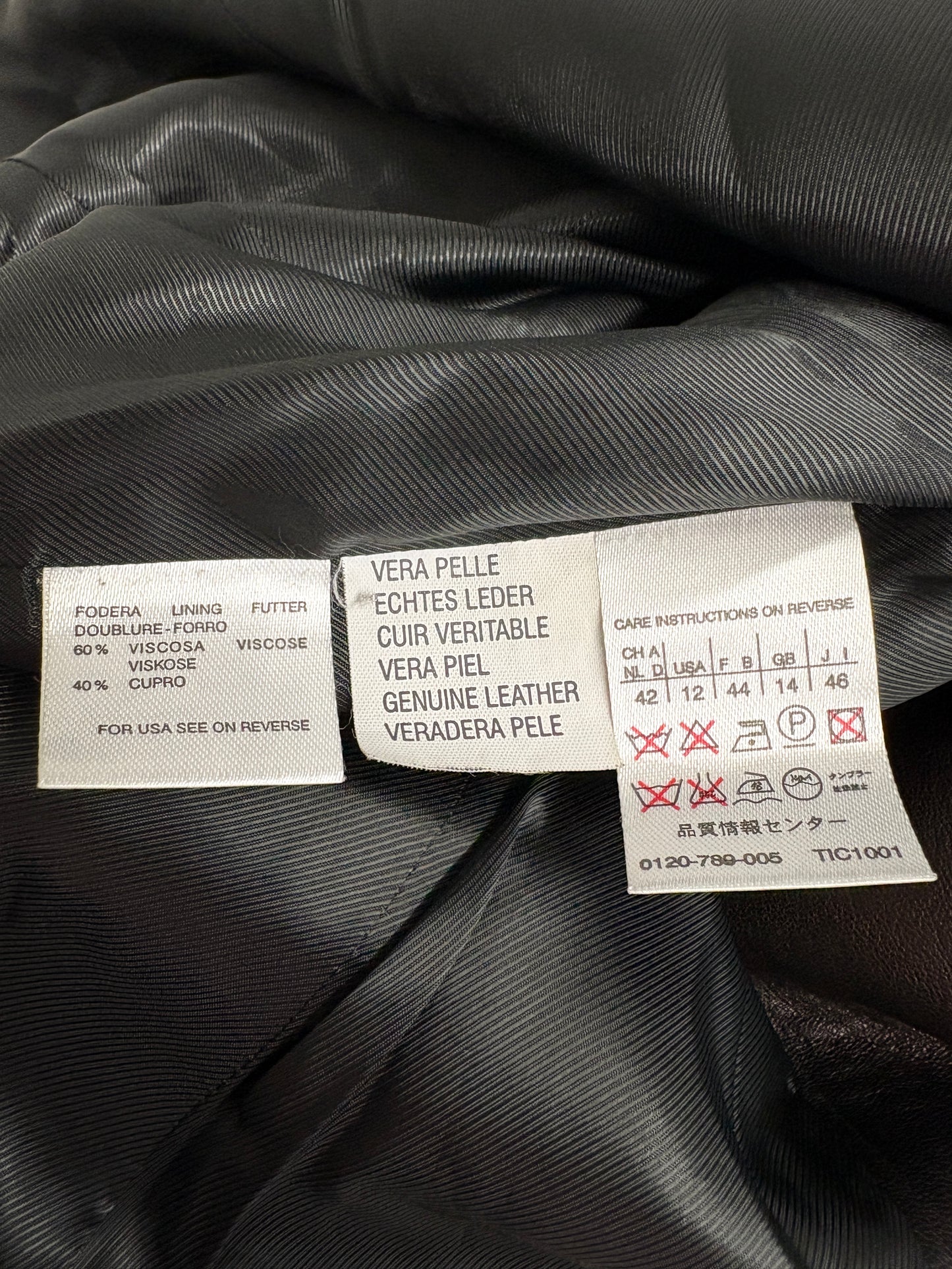 Max Mara Black / Brown Leather Blazer (pre-owned)