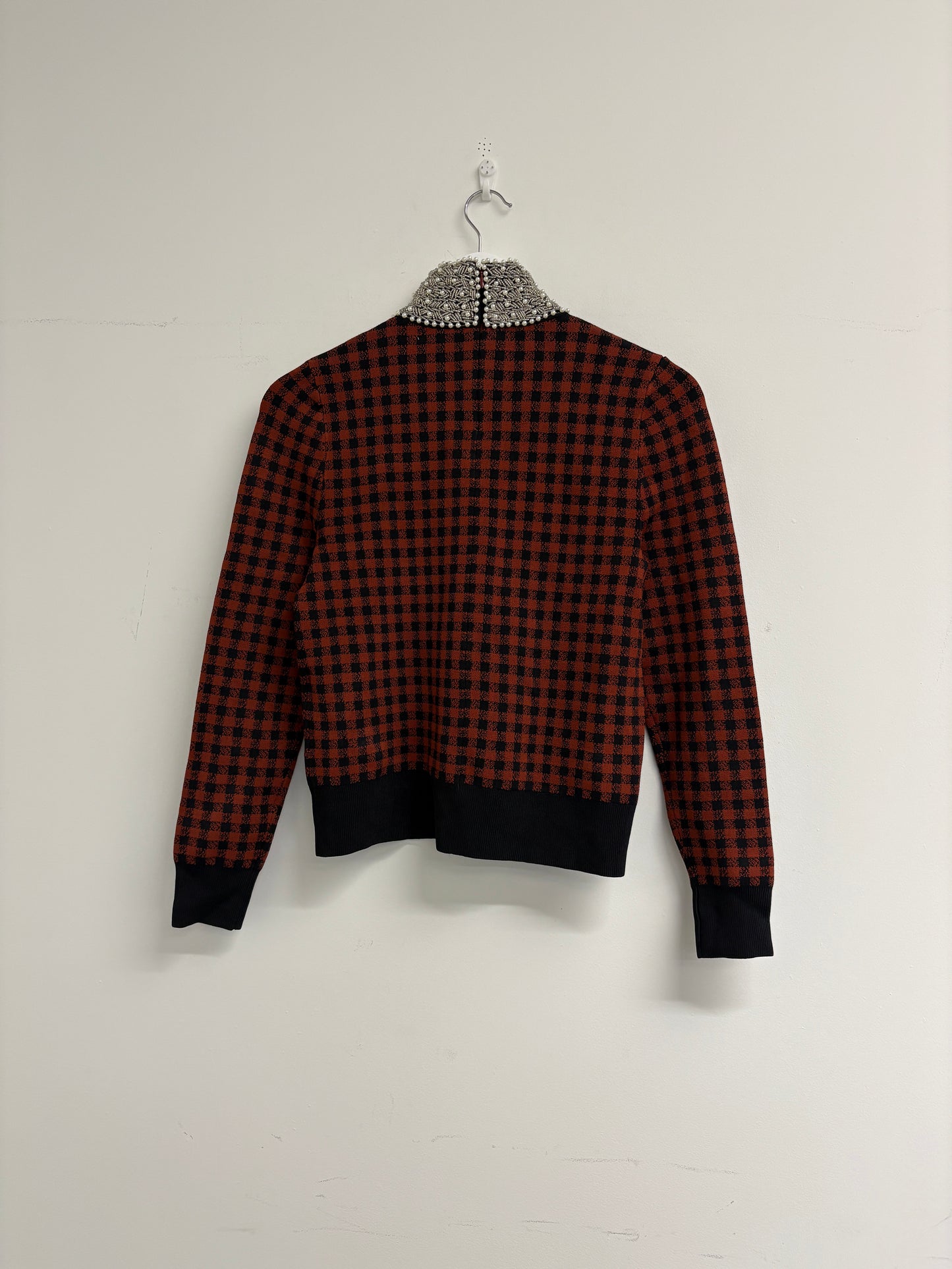 Ganni Embellished Check Turtleneck Jumper (pre-owned)