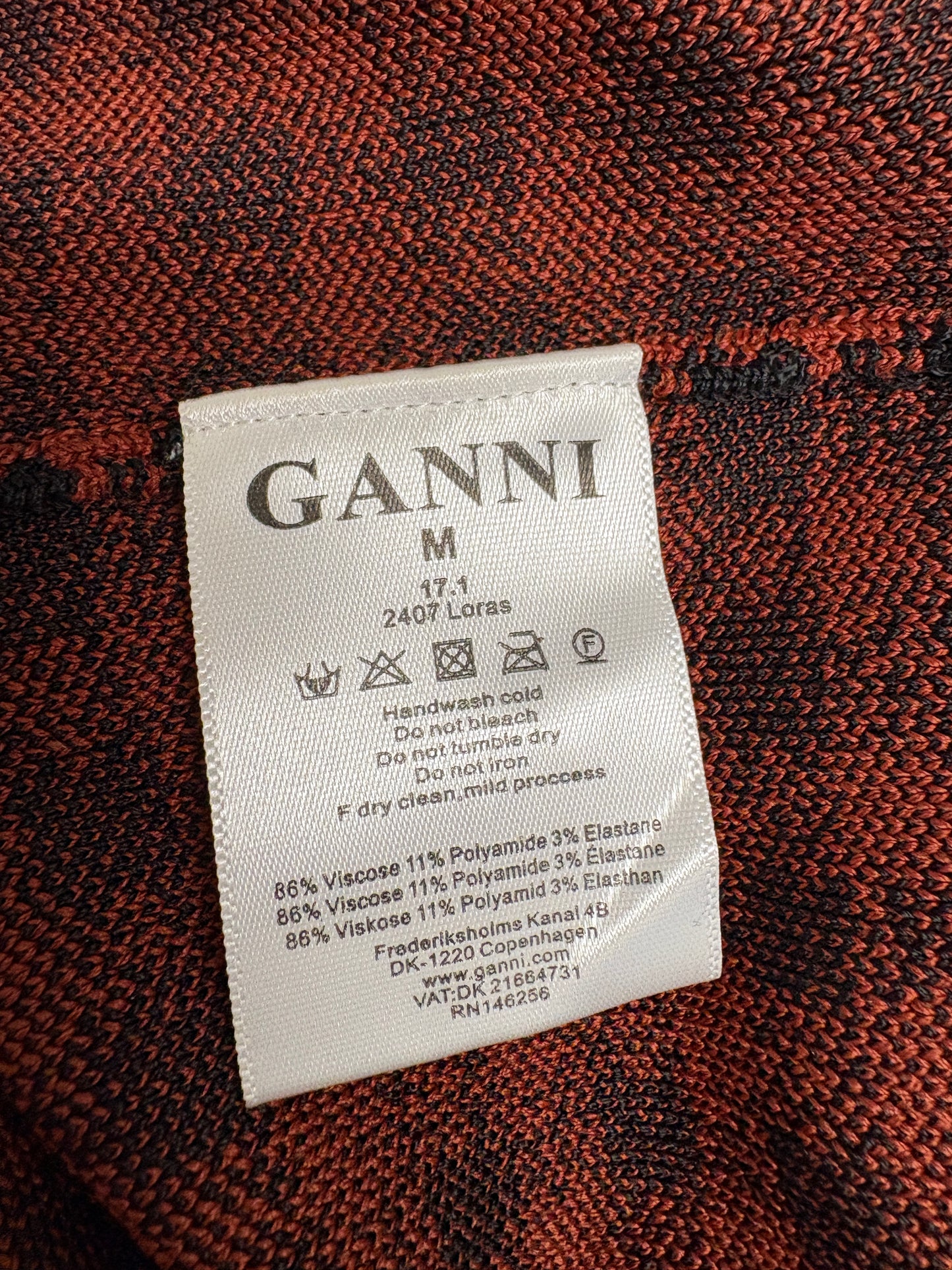 Ganni Embellished Check Turtleneck Jumper (pre-owned)