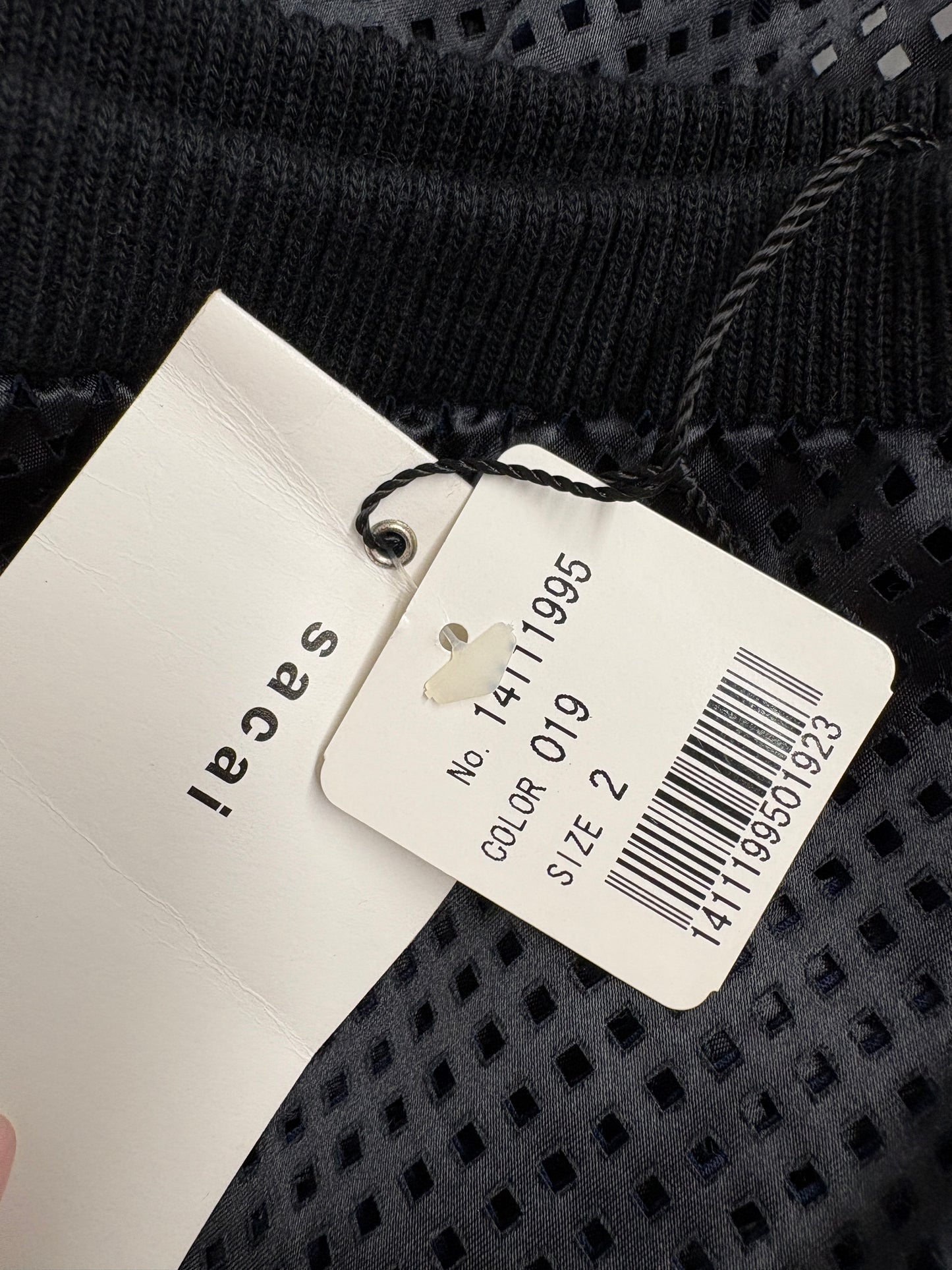 Sacai Black / Navy Perforated Top (pre-owned)