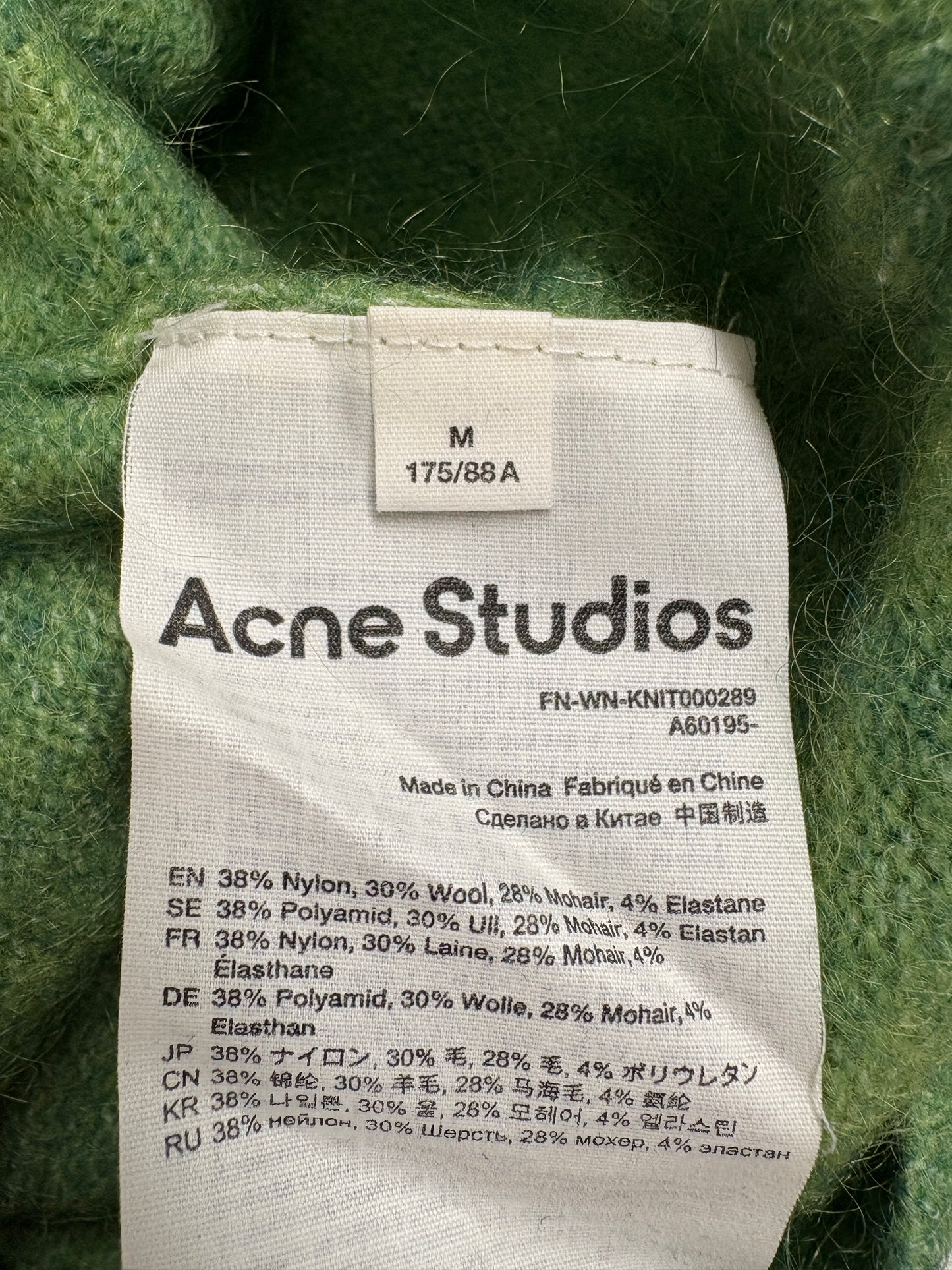 Acne Studios Green Mohair Jumper (pre-owned)