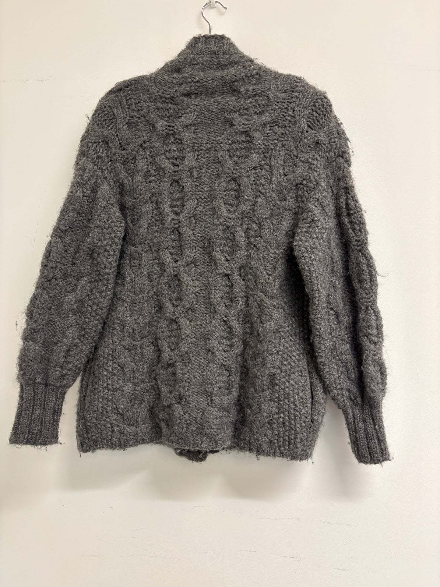 Stella McCartney Chunky Grey Wool Cardigan (pre-owned)