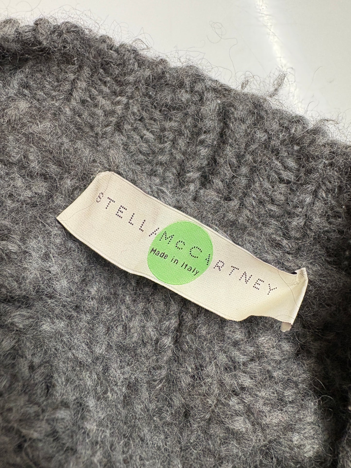Stella McCartney Chunky Grey Wool Cardigan (pre-owned)