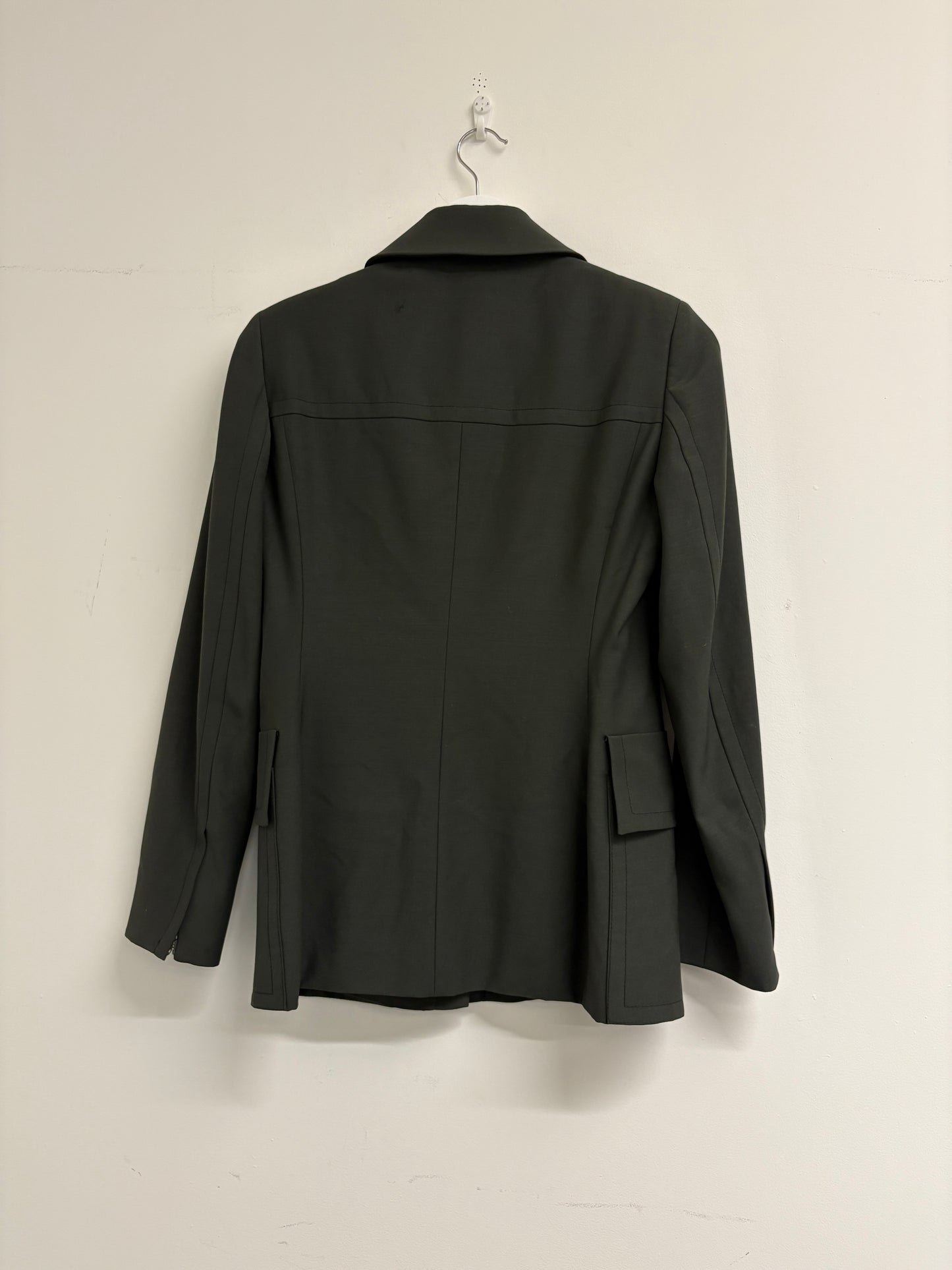Gucci Khaki Wool Zip Up Jacket And Trousers Suit (pre-owned)