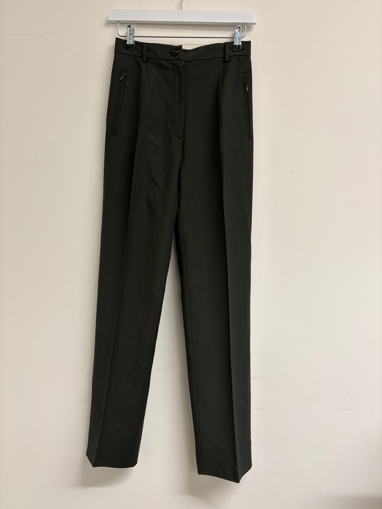 Gucci Khaki Wool Zip Up Jacket And Trousers Suit (pre-owned)
