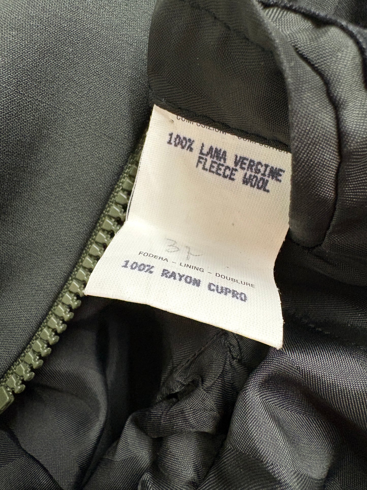 Gucci Khaki Wool Zip Up Jacket And Trousers Suit (pre-owned)