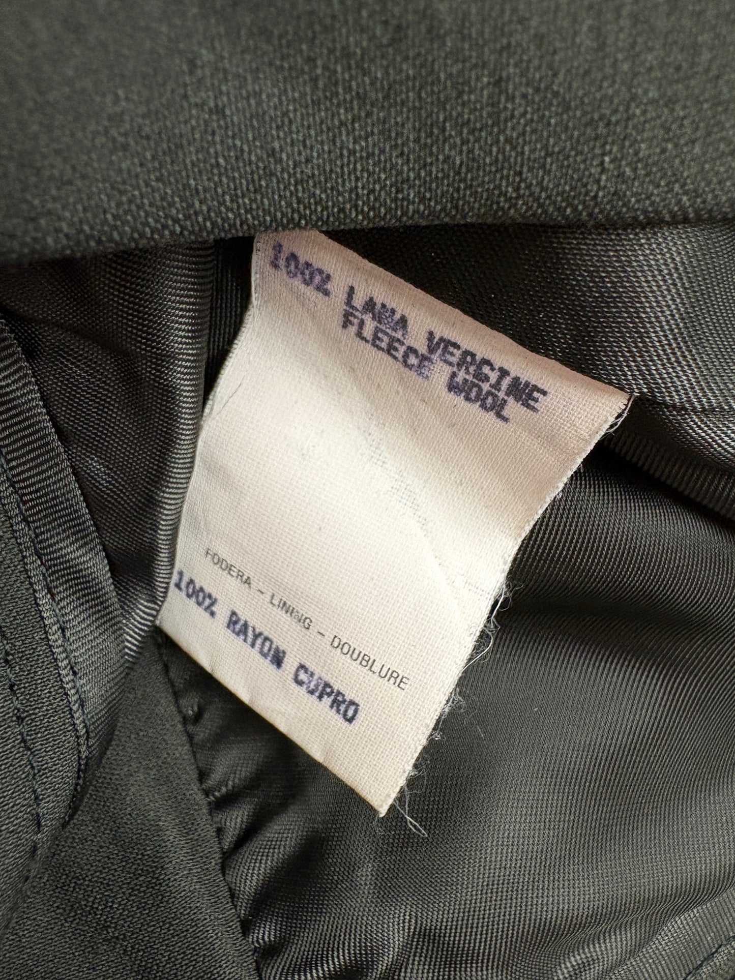 Gucci Khaki Wool Zip Up Jacket And Trousers Suit (pre-owned)