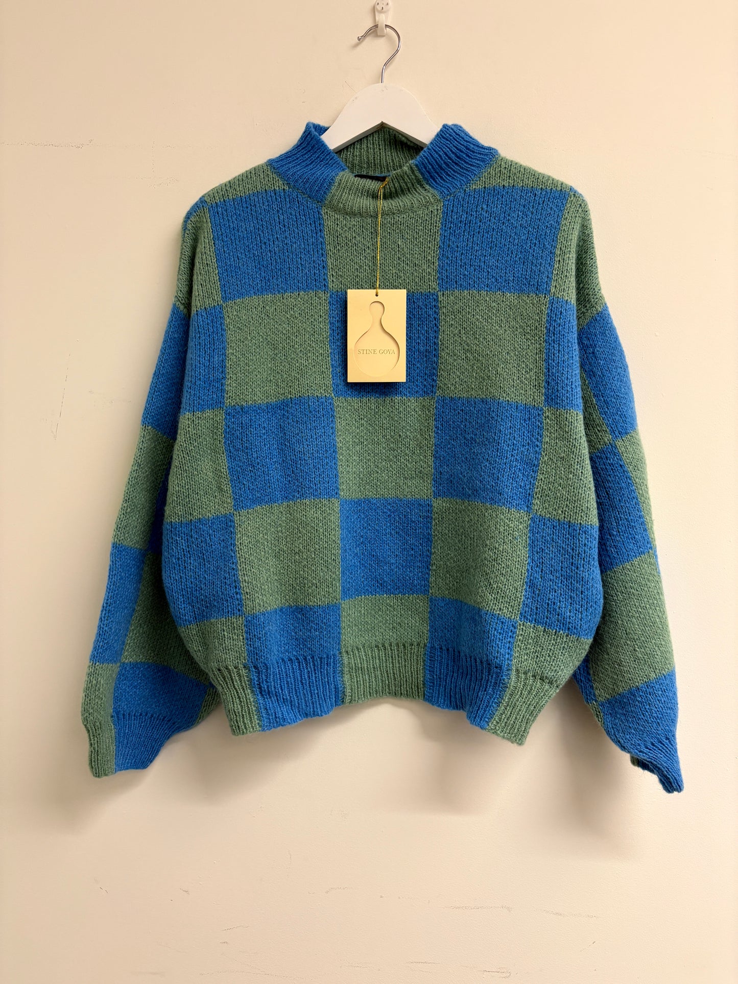 Stine Goya Green And Blue Check Jumper (pre-owned)