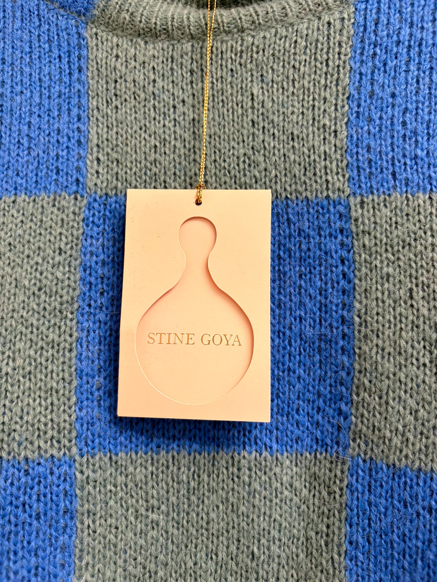 Stine Goya Green And Blue Check Jumper (pre-owned)