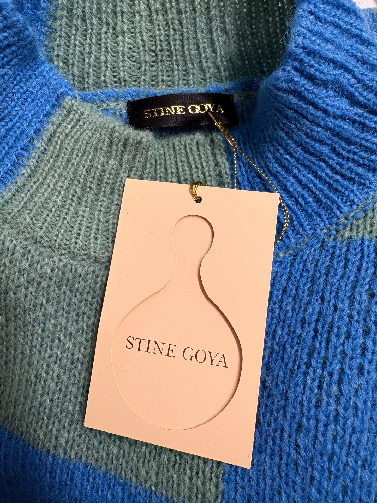 Stine Goya Green And Blue Check Jumper (pre-owned)
