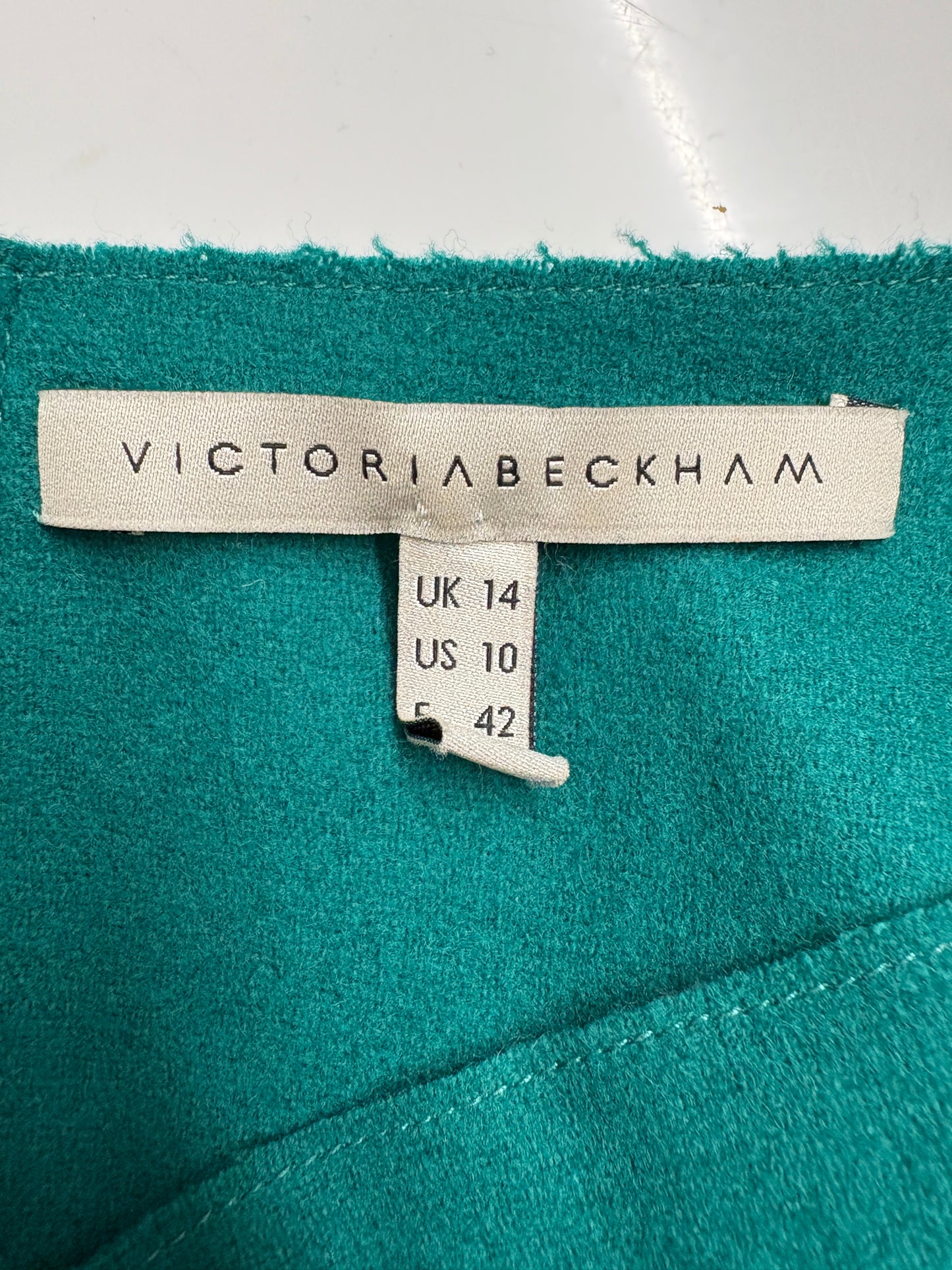 Victoria Beckham Green Wool Knee Length Dress (pre-owned)