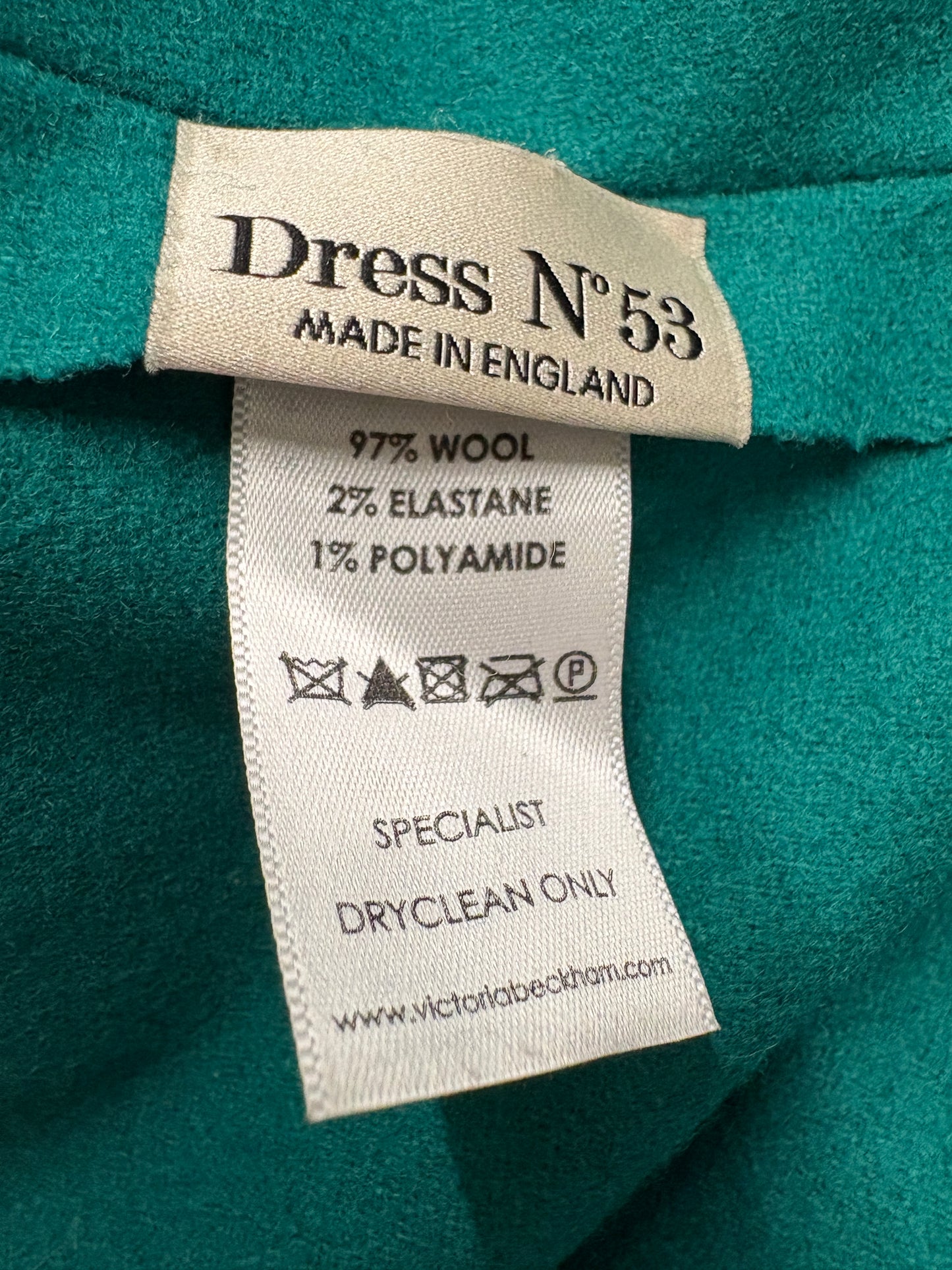 Victoria Beckham Green Wool Knee Length Dress (pre-owned)