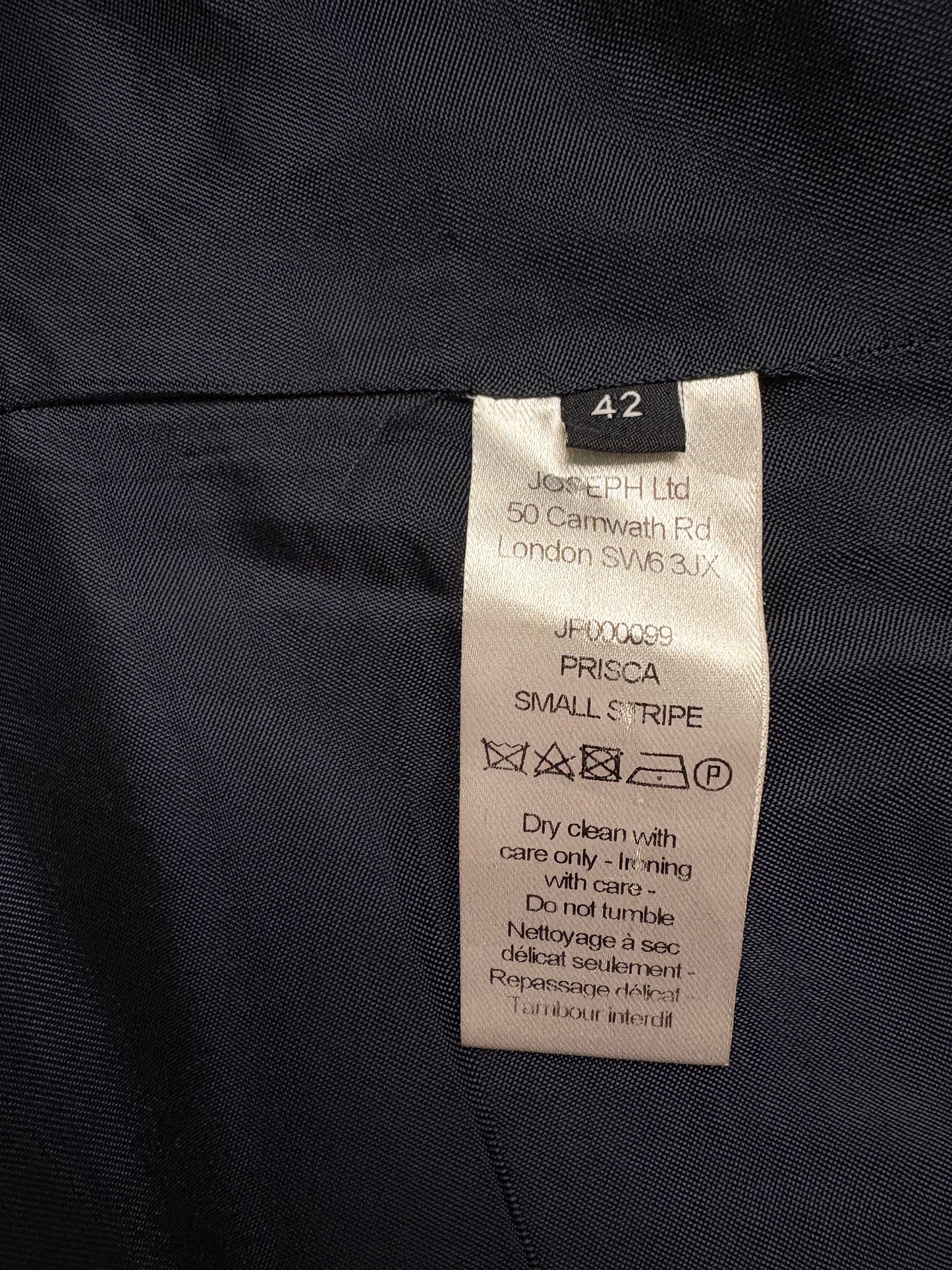 Joseph Prisca Small Stripe Navy Blazer (pre-owned)