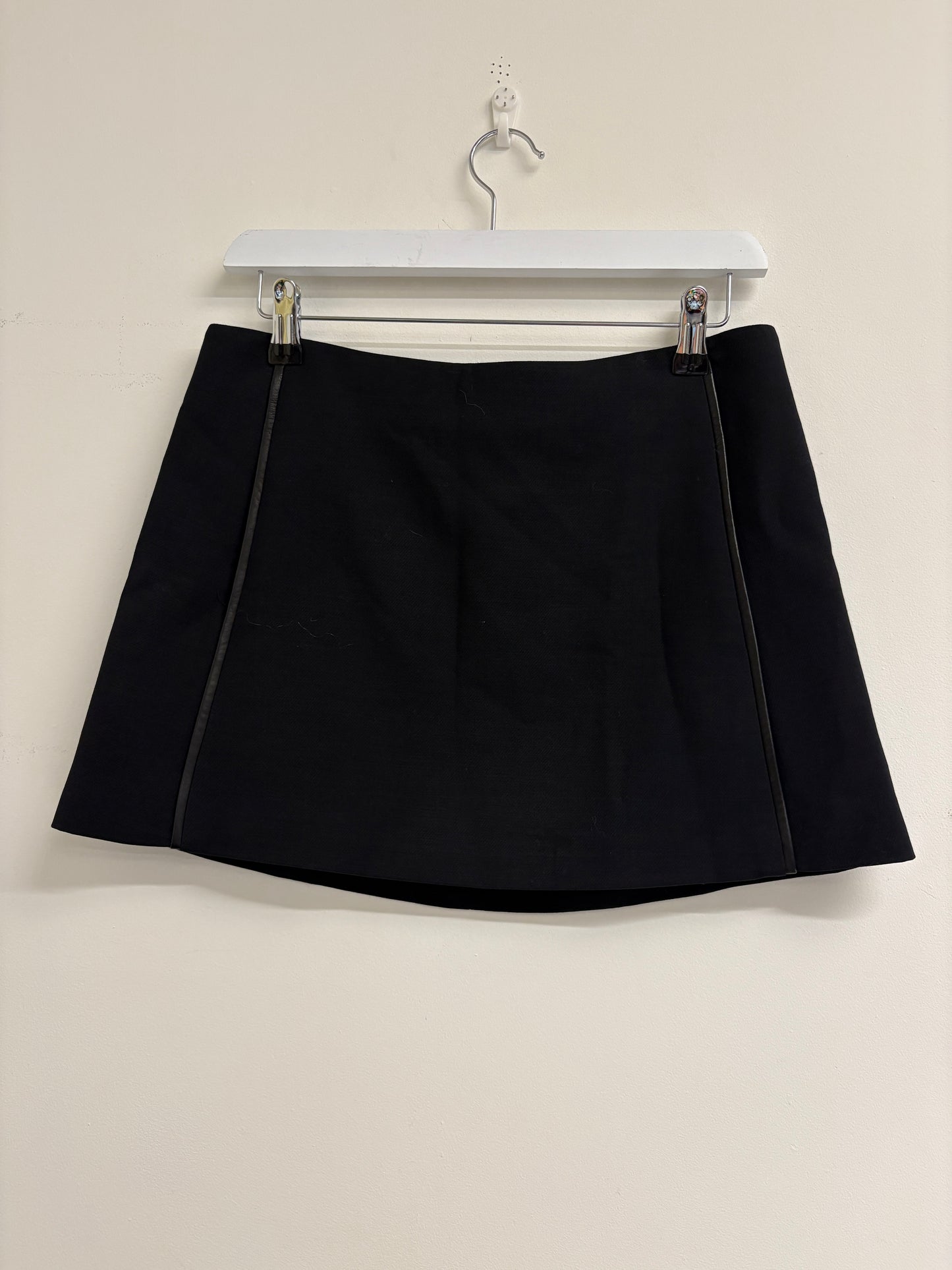 The Row Black Wool Mini Skirt (pre-owned)