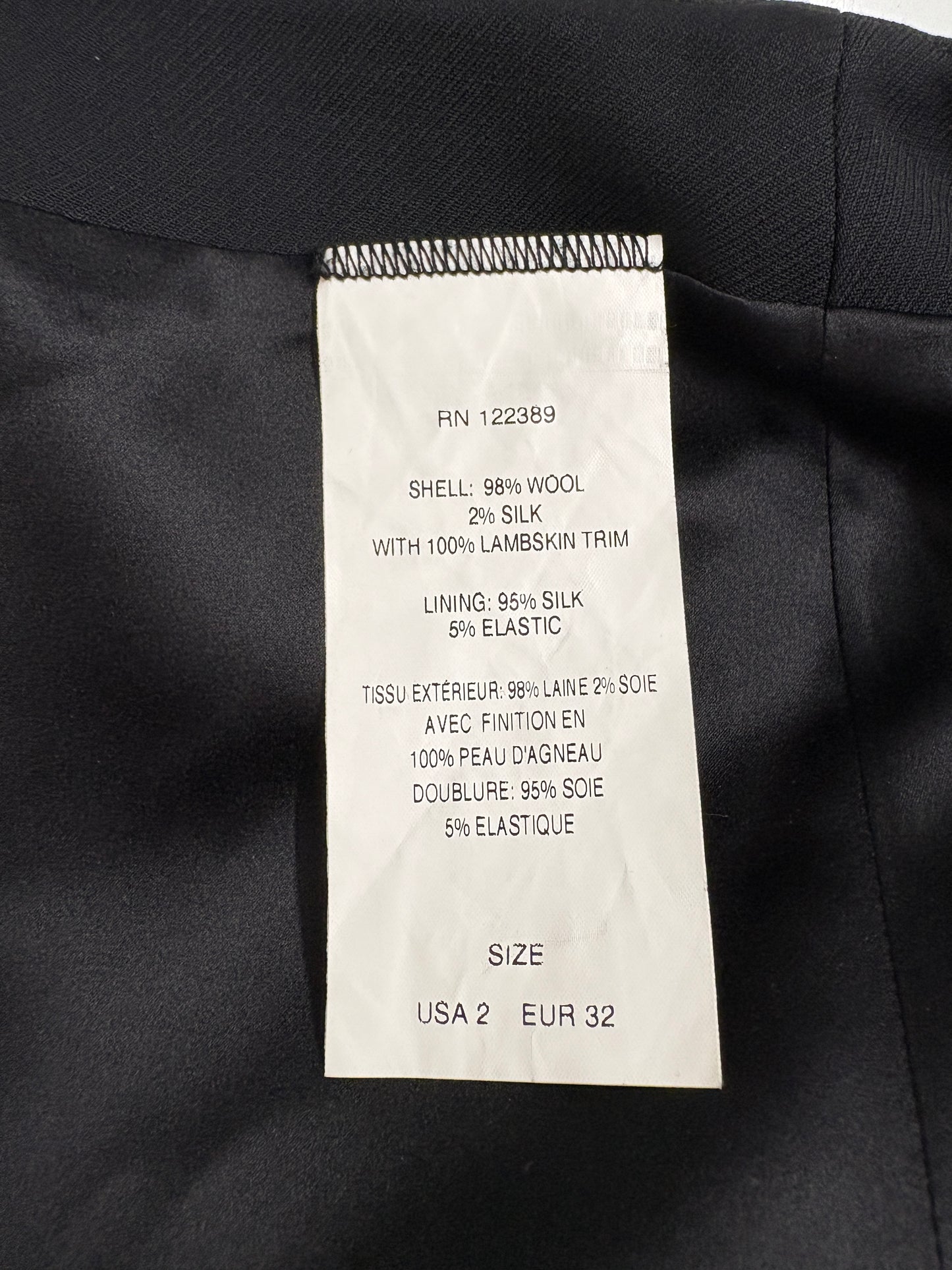 The Row Black Wool Mini Skirt (pre-owned)