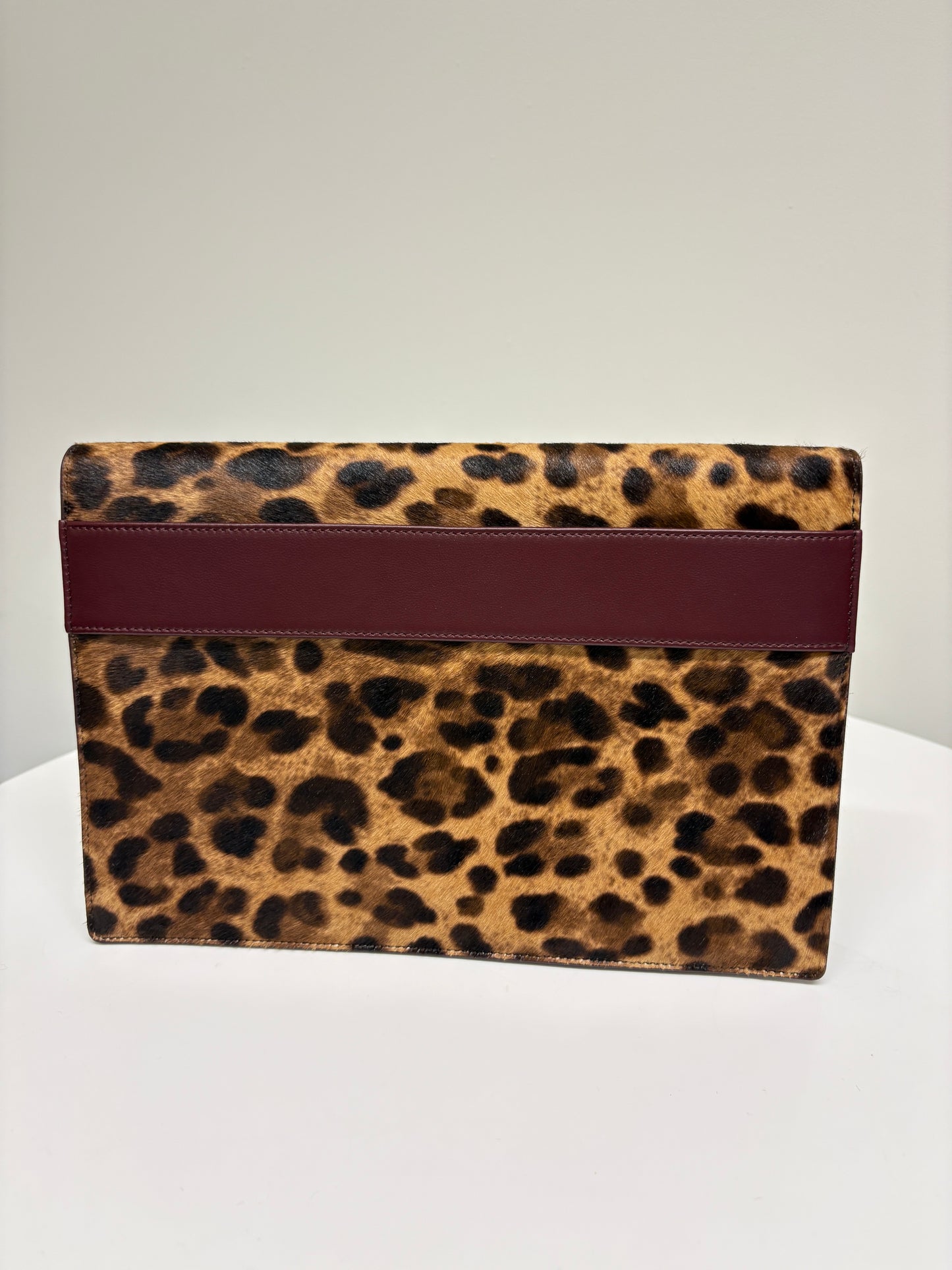 Alexander Mcqueen Leopard Print Clutch Bag (pre-owned)