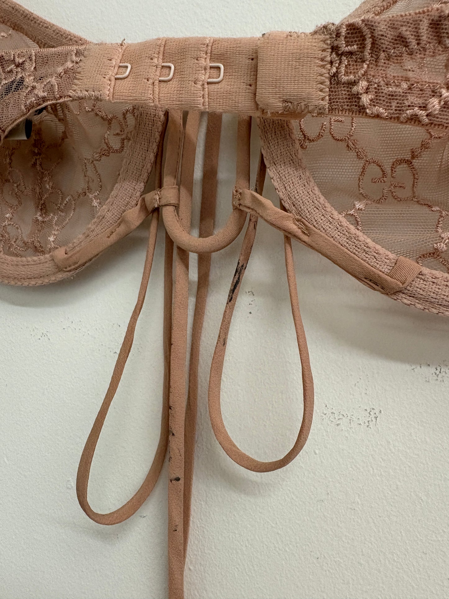 Gucci Nude Tulle Lace Bra (pre-owned)