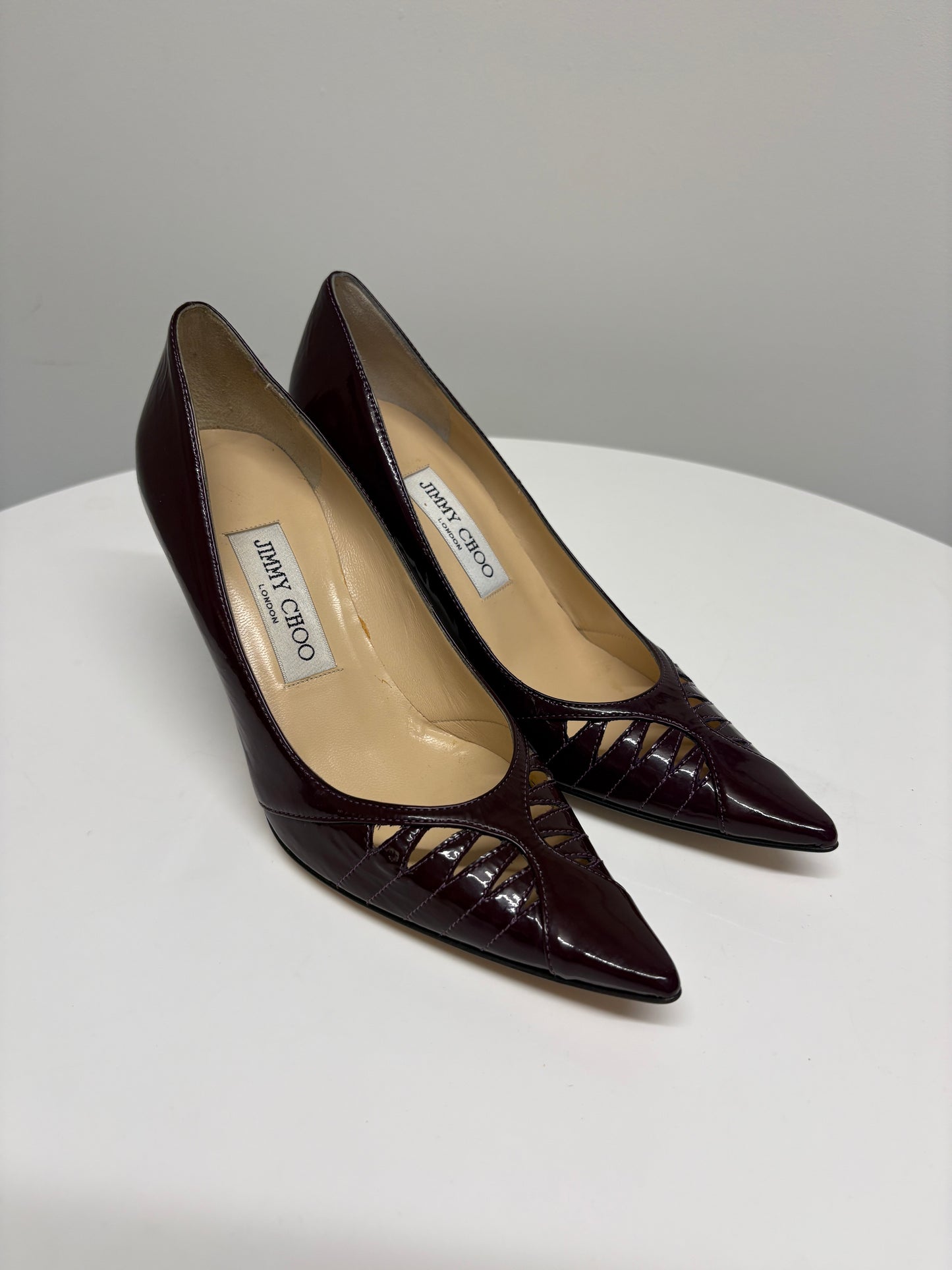 Jimmy Choo Patent Cut Out Heels (pre-owned)
