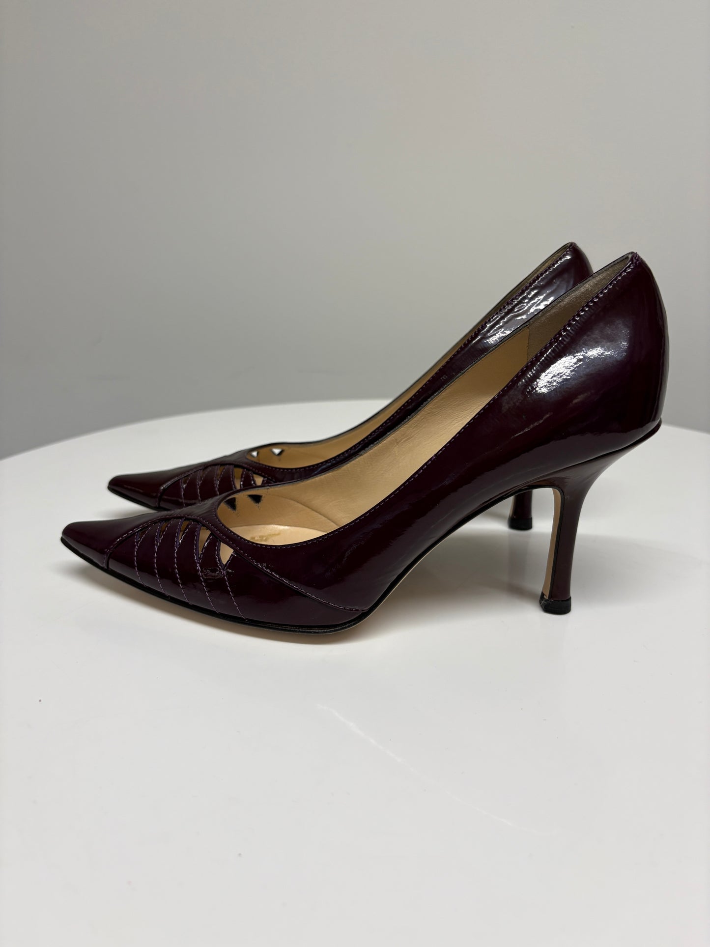 Jimmy Choo Patent Cut Out Heels (pre-owned)