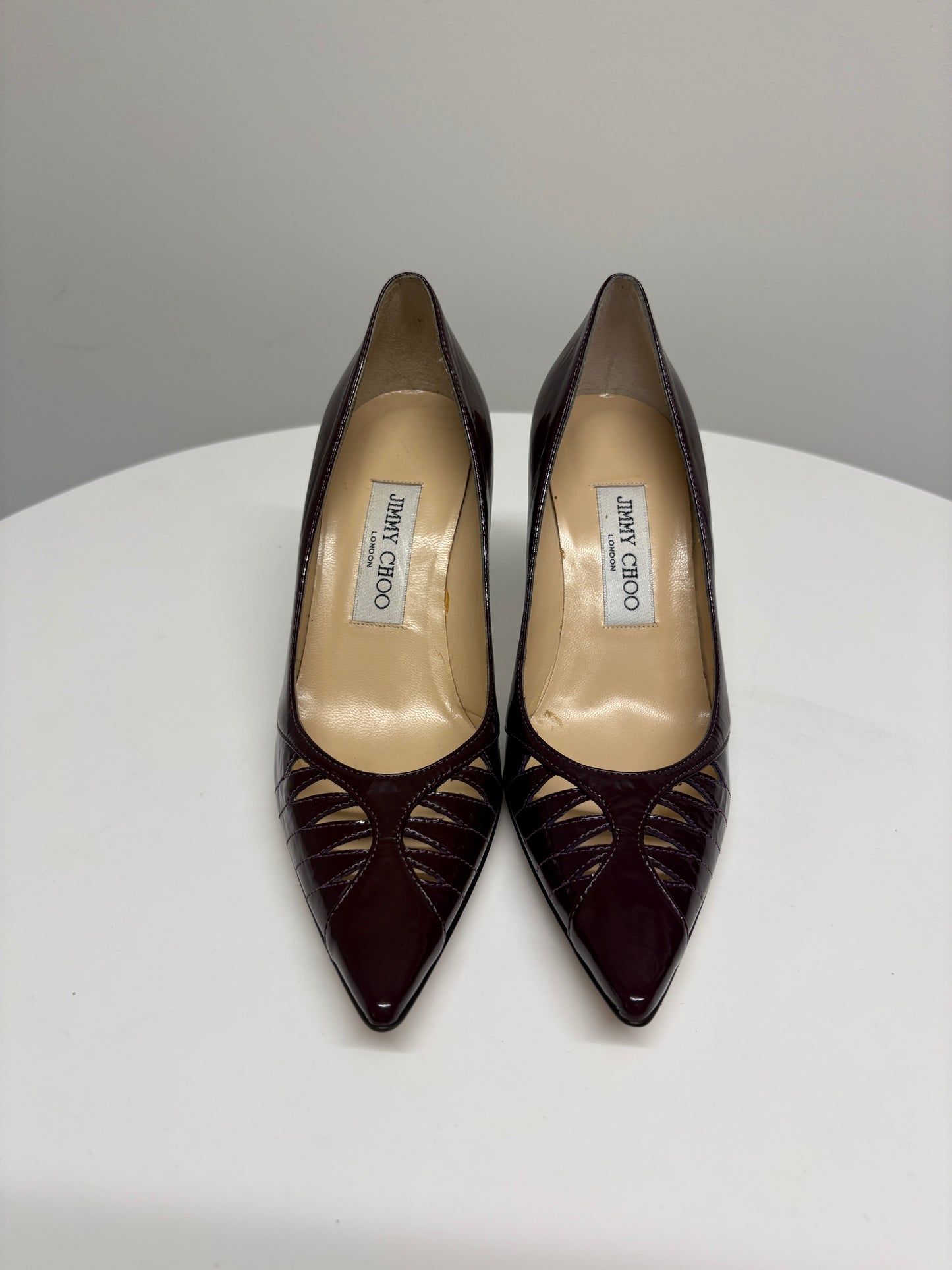Jimmy Choo Patent Cut Out Heels (pre-owned)