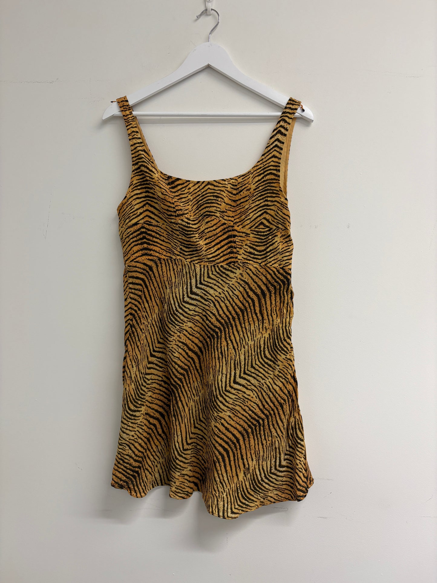 Rixo Ronan Silk Tiger Print Mini Dress (pre-owned)