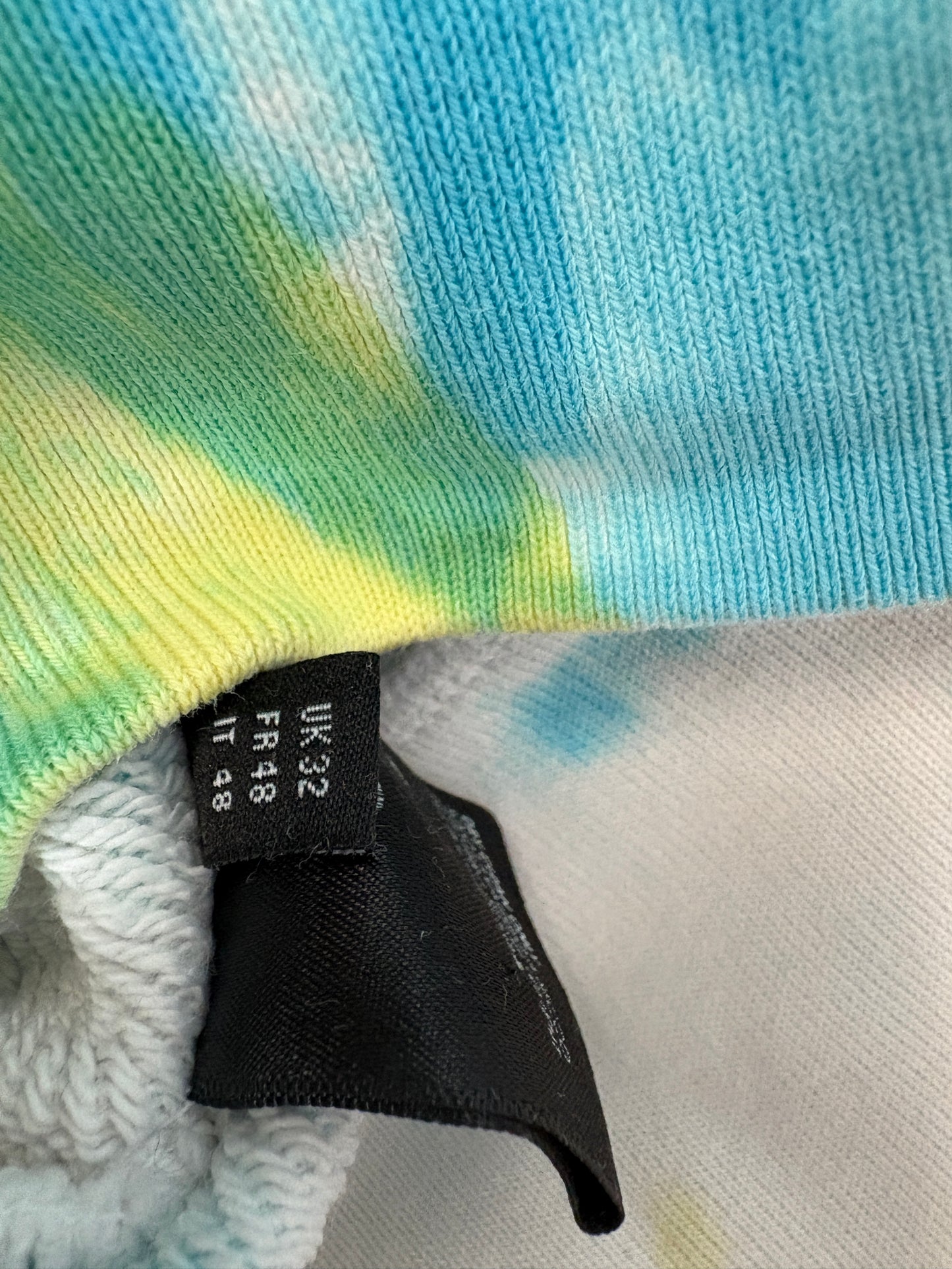 Amiri White Tie Dye Art Patch Hoodie