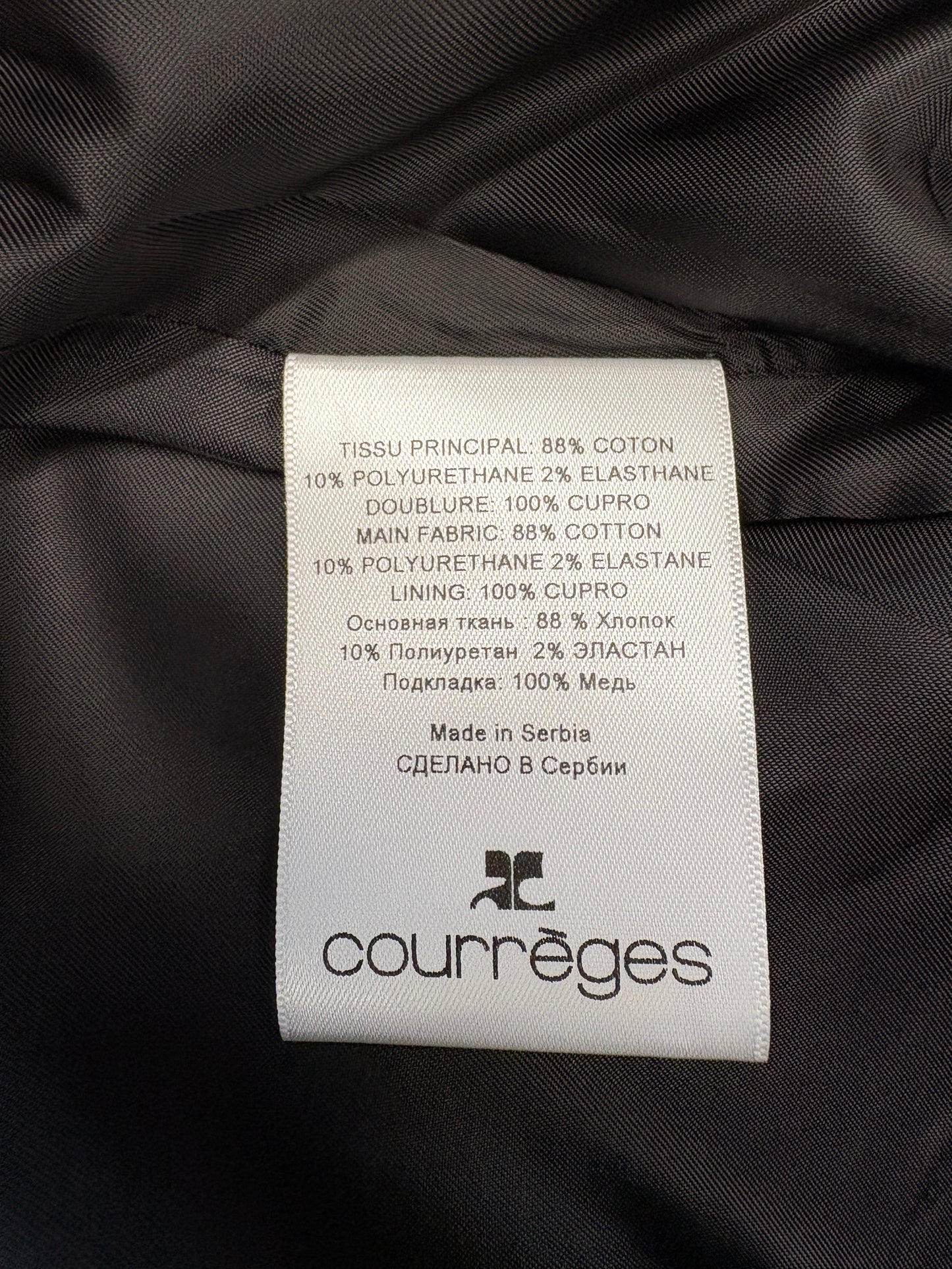 Courreges Black Vinyl Patent Mini Skirt