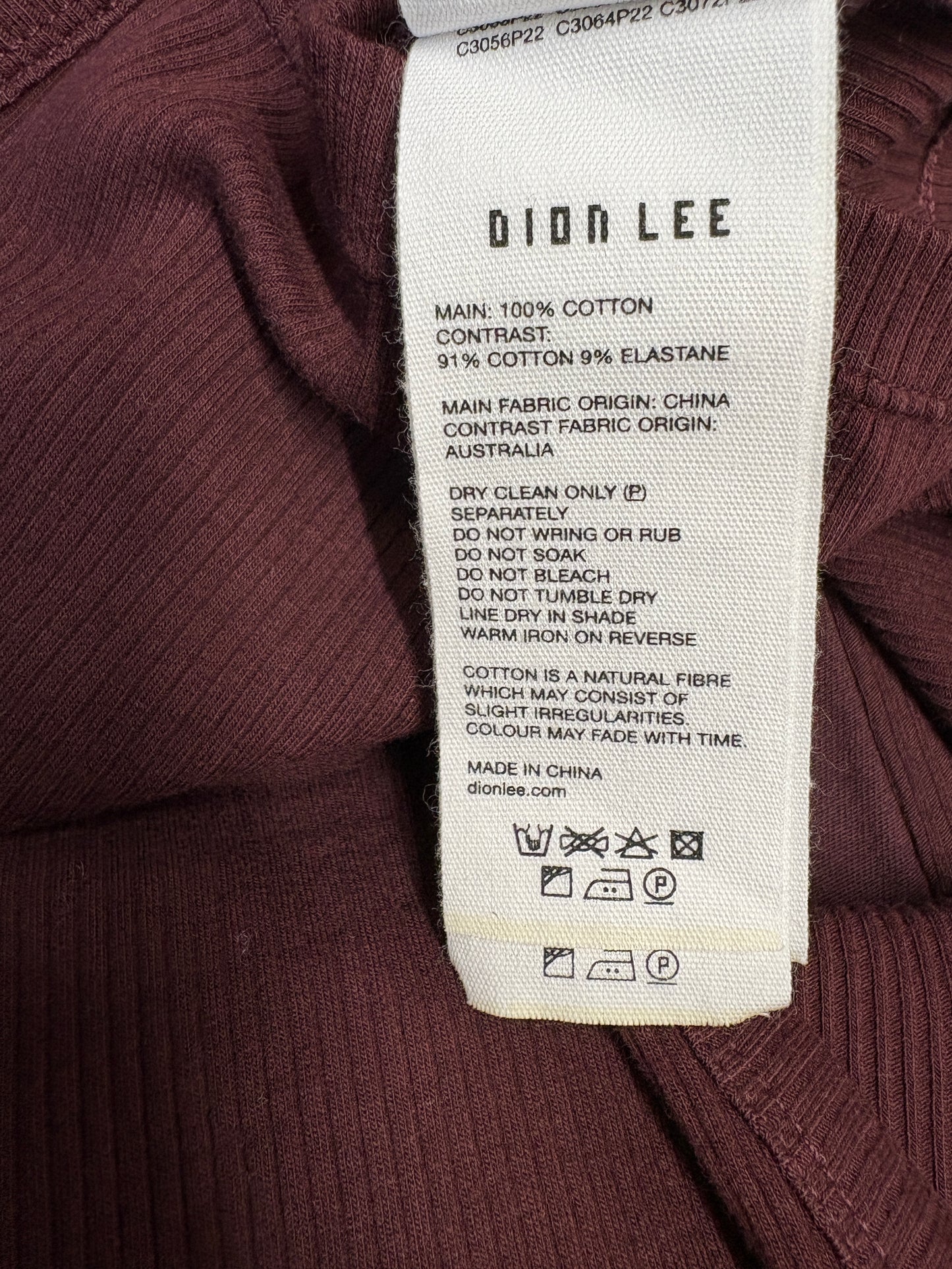 Dion Lee Oxblood Corset Tank Top