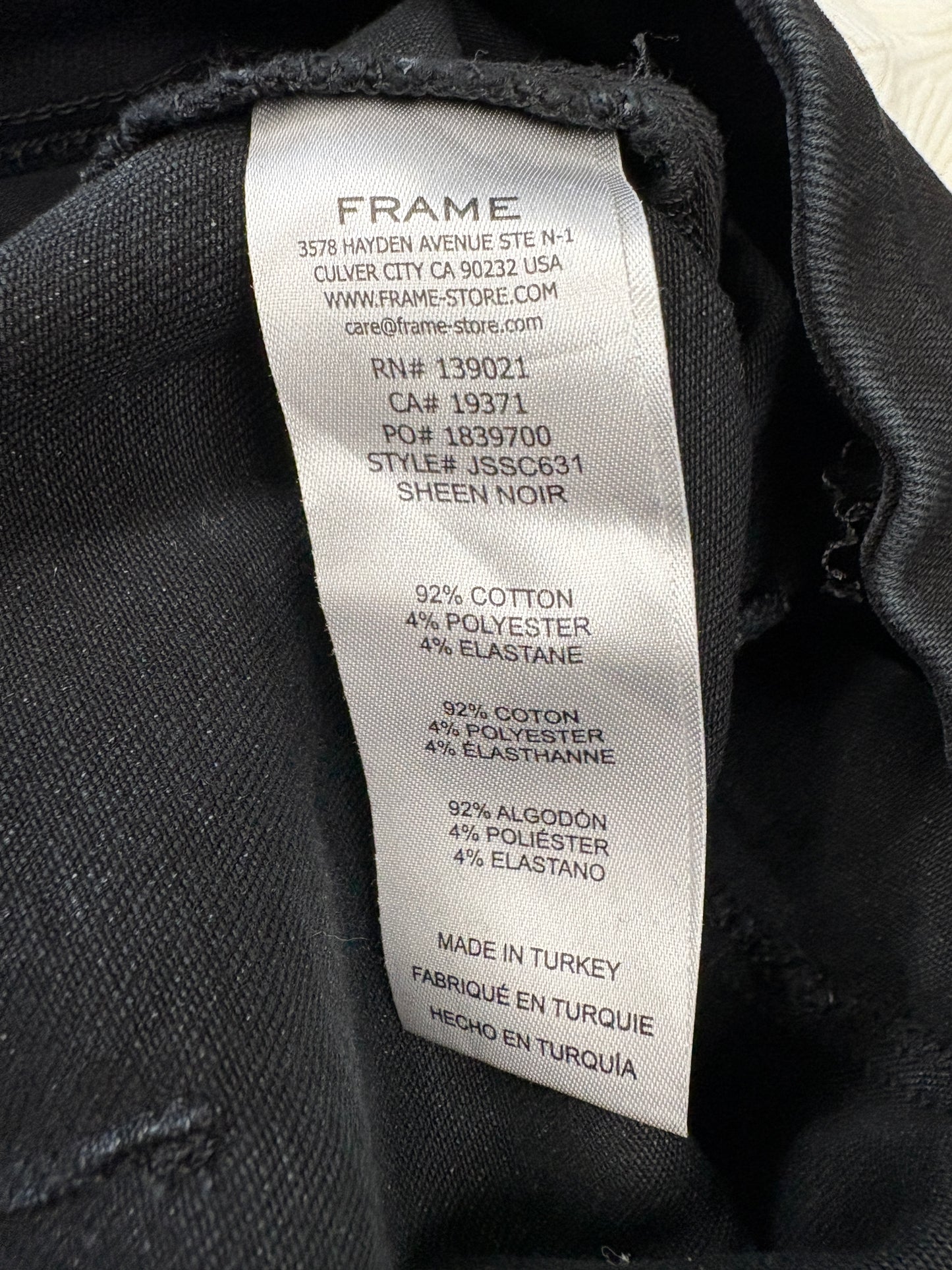 Frame The Jet Set Skinny Crop Black Jeans