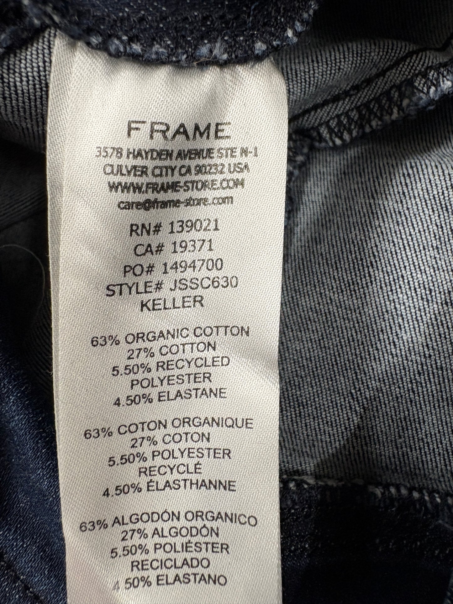 Frame The Jet Set Skinny Crop Blue Jeans