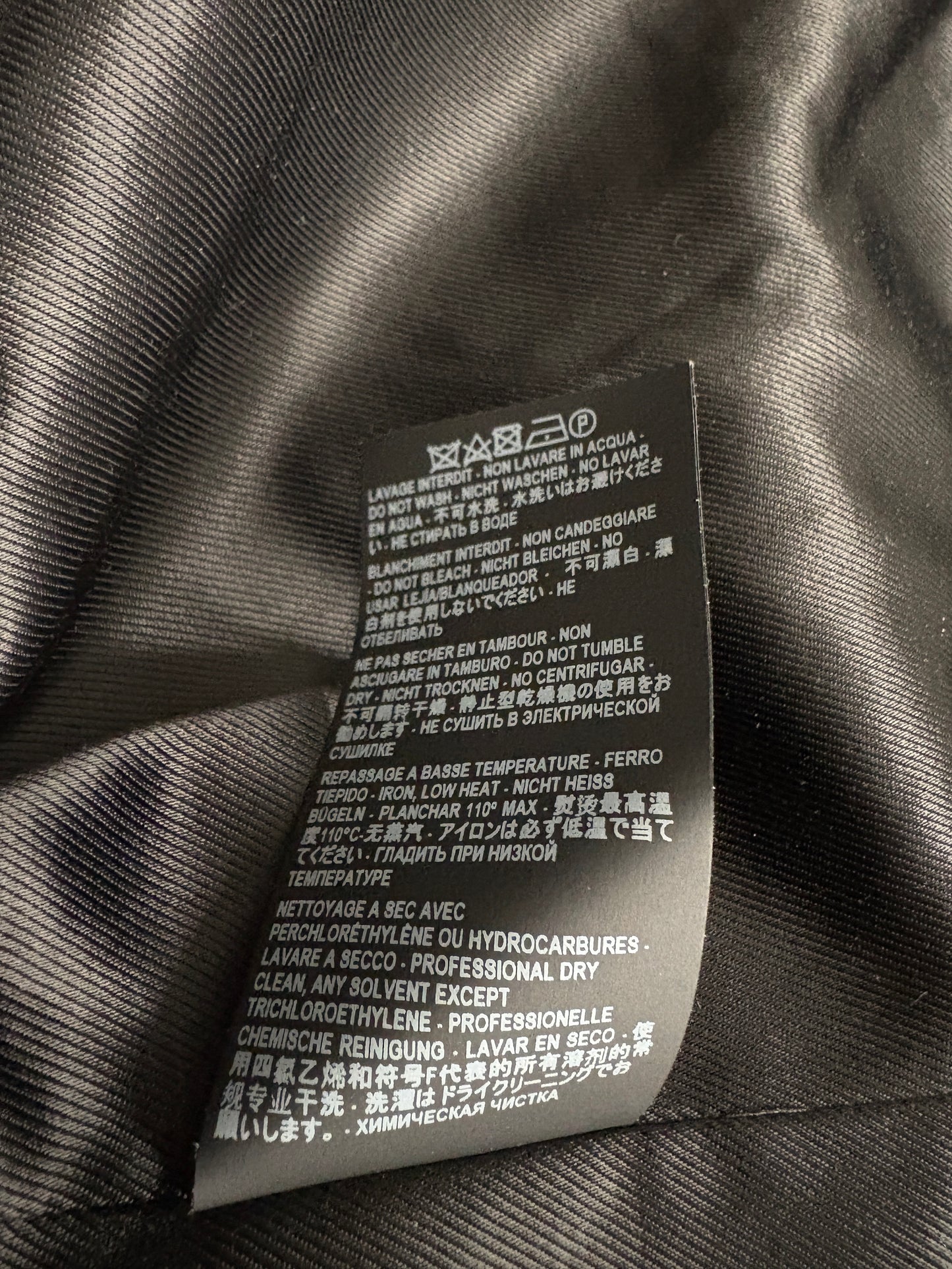 Saint Laurent Black Mock Croc Coated Cotton Jacket