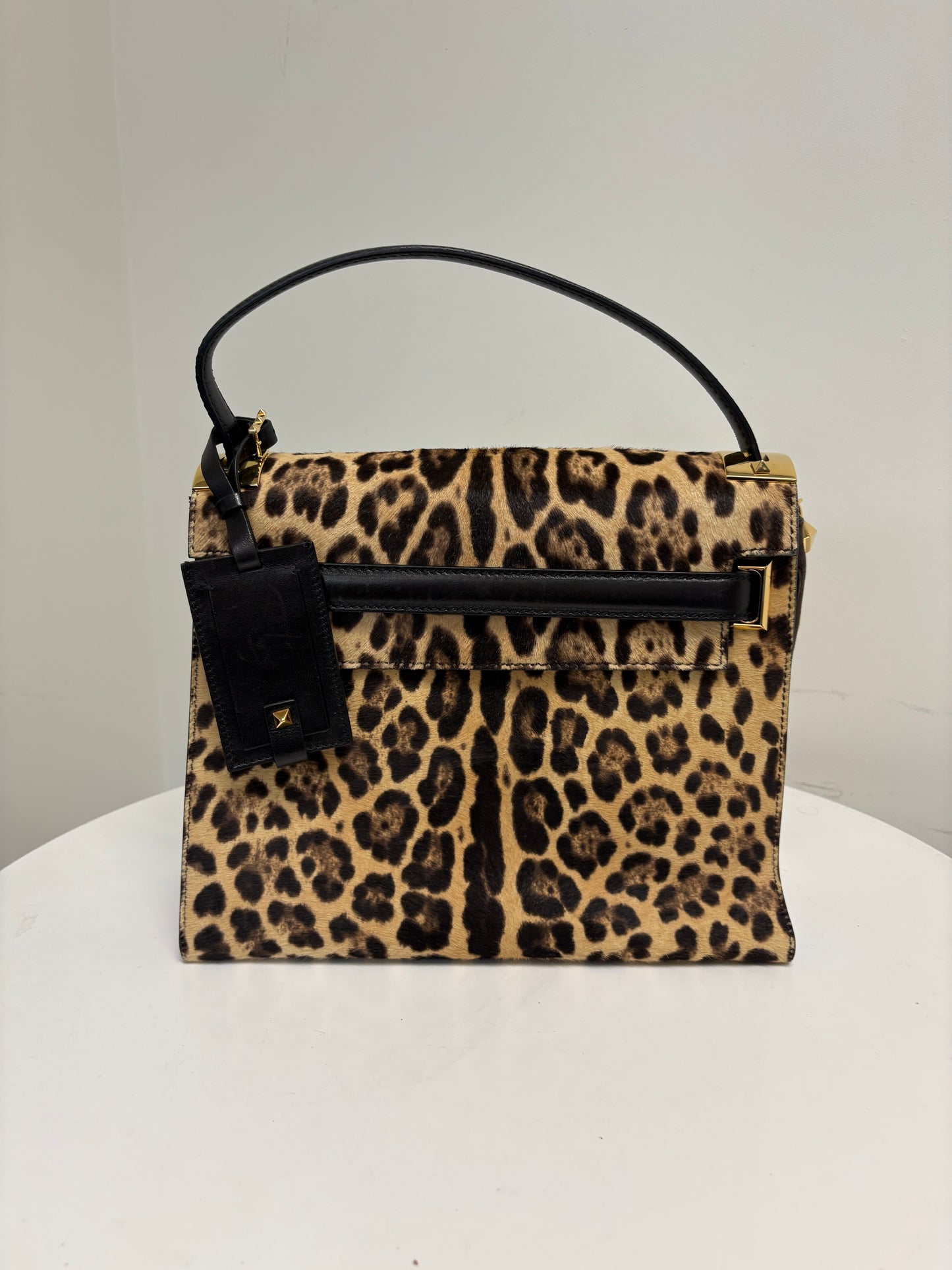 Valentino Garavani My Rockstud Leopard Print Calf Hair And Suede Tote Bag