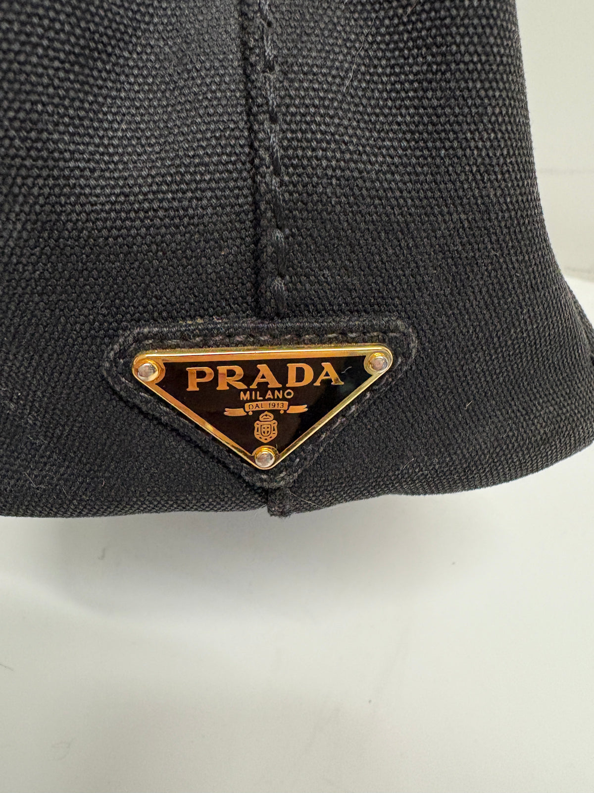 Prada Black Canapa Tote Bag