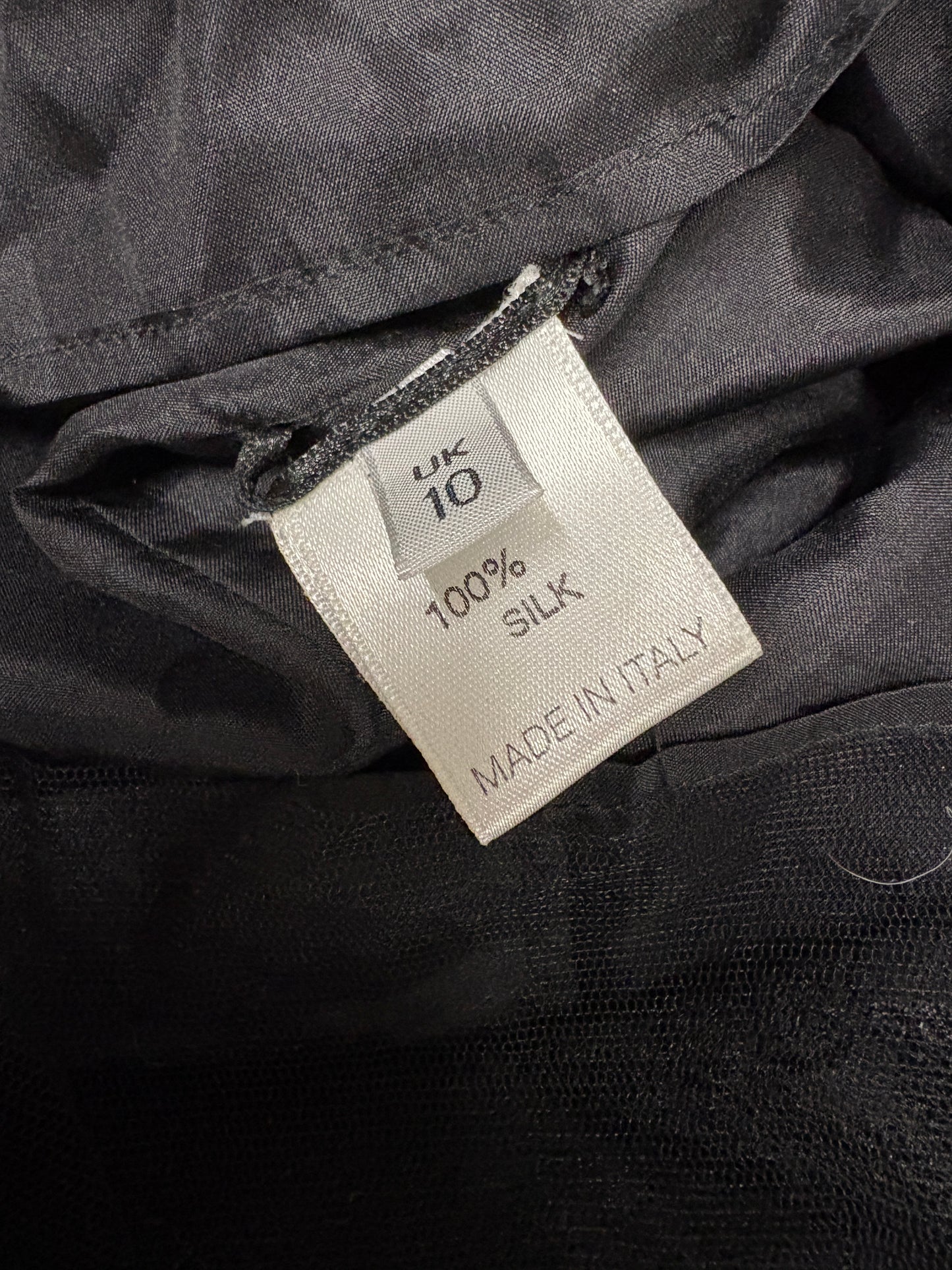 Simone Rocha Black Silk Lace Tee Dress