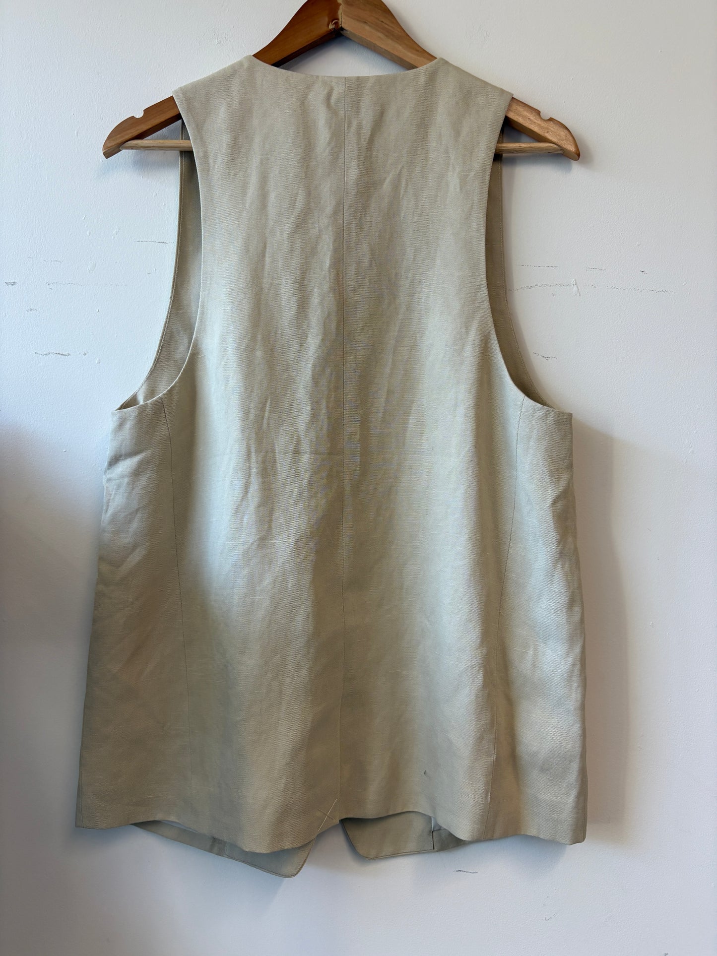 The Frankie Shop Cream Melrose Linen Waistcoat
